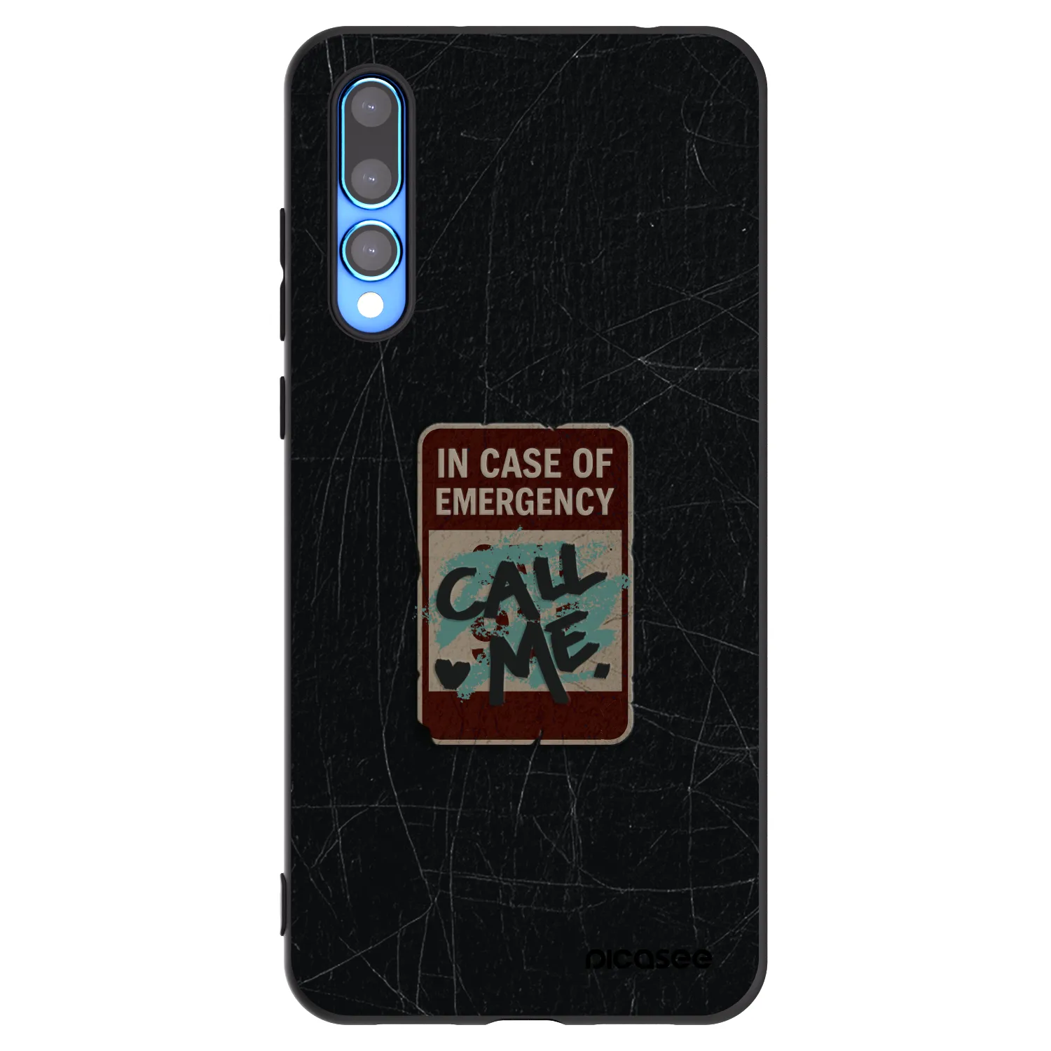 Picasee silikonový černý obal pro Huawei P20 Pro - EMERGENCY