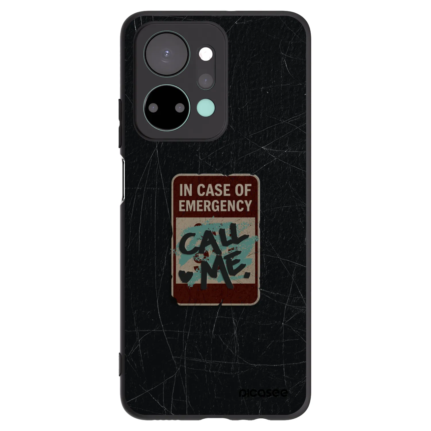 Picasee silikonový černý obal pro Honor X7a - EMERGENCY