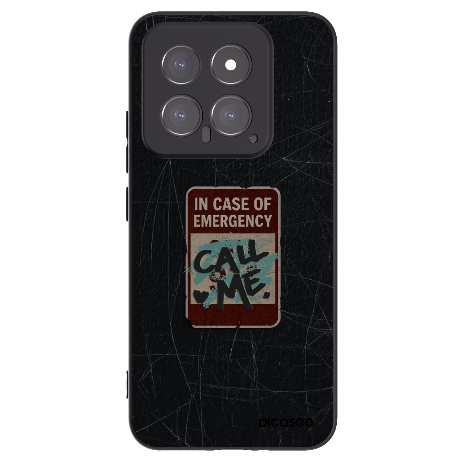 Picasee silikonový černý obal pro Xiaomi 14 - EMERGENCY
