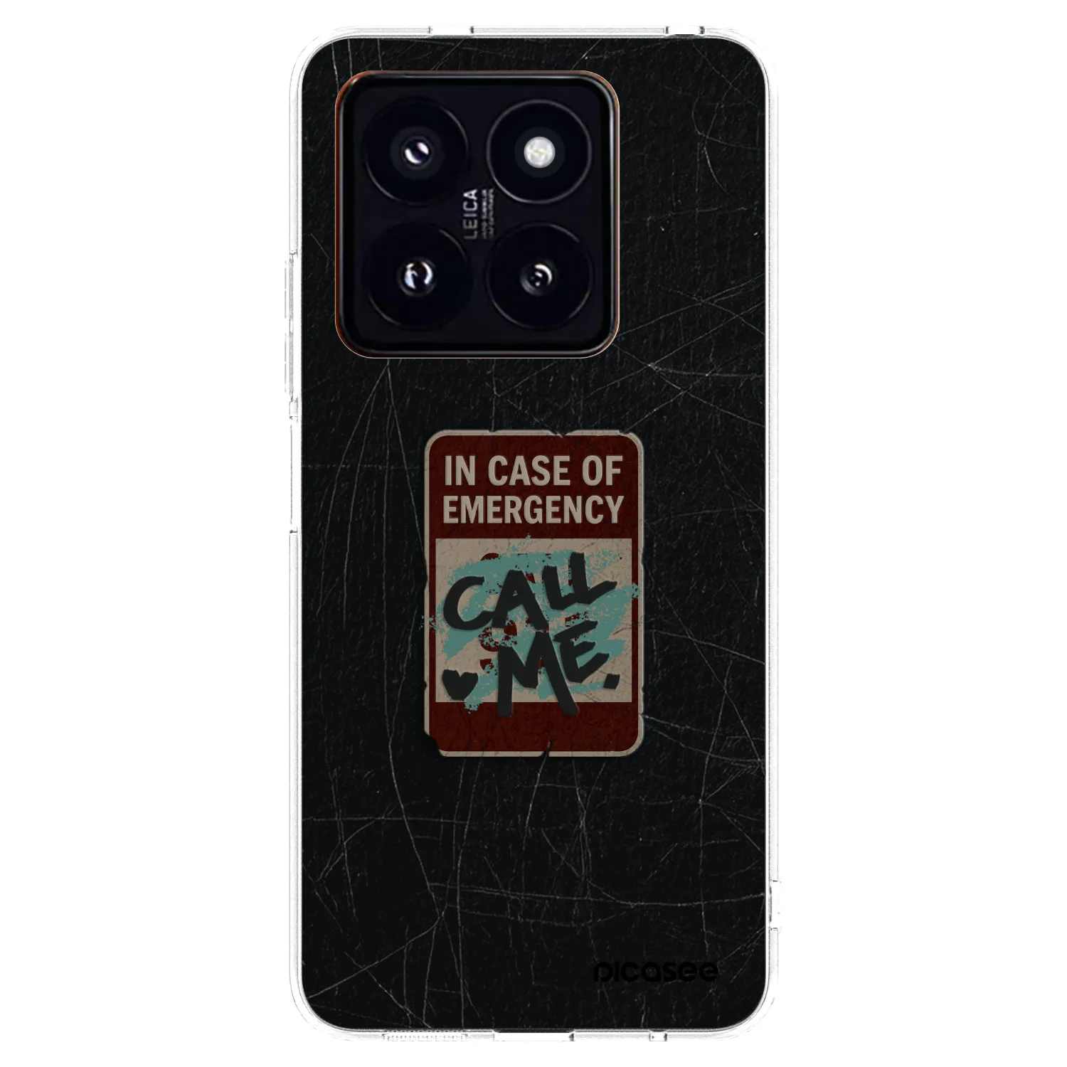 Picasee silikonový průhledný obal pro Xiaomi 14 Pro - EMERGENCY