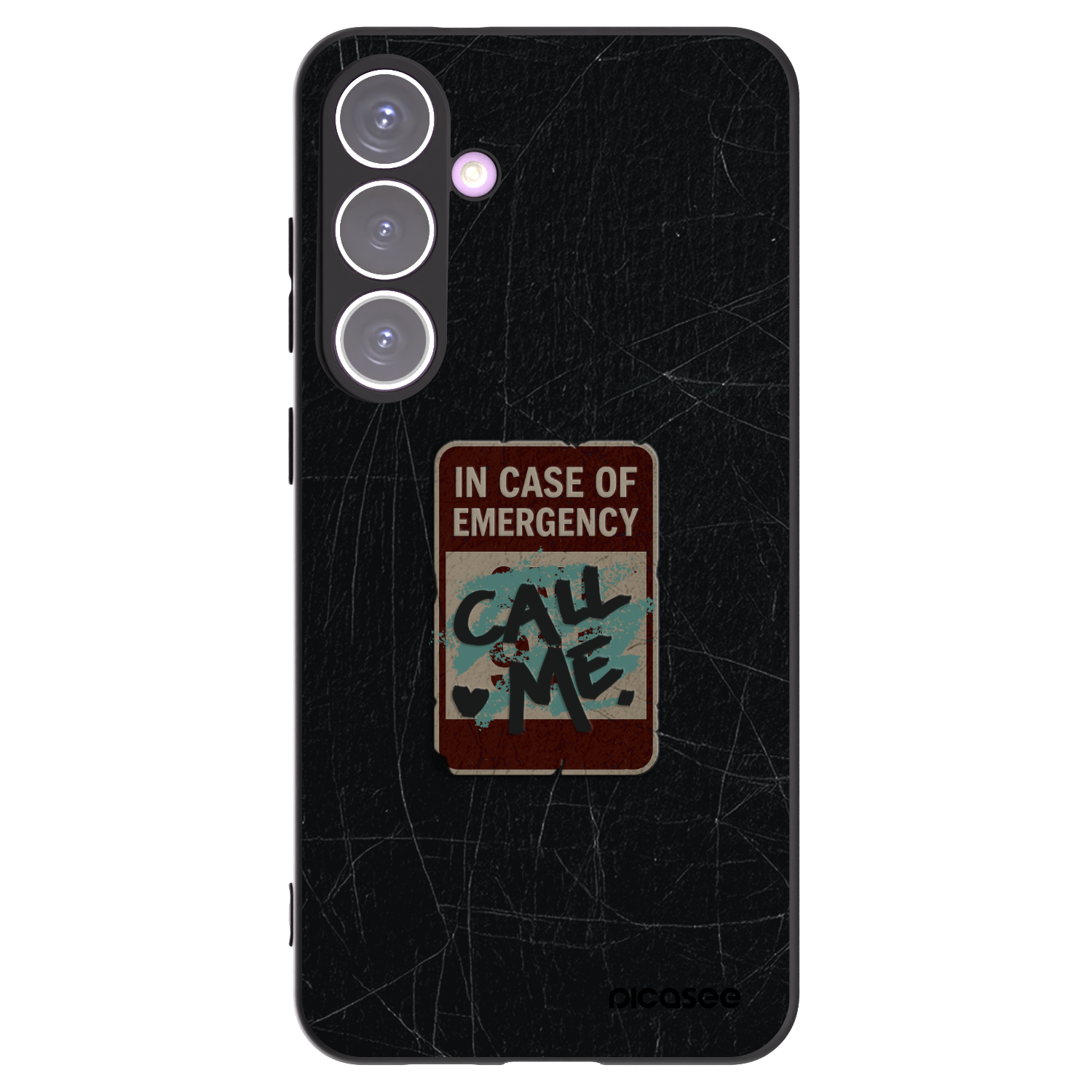 Picasee silikonový černý obal pro Samsung Galaxy S24+ S926B 5G - EMERGENCY