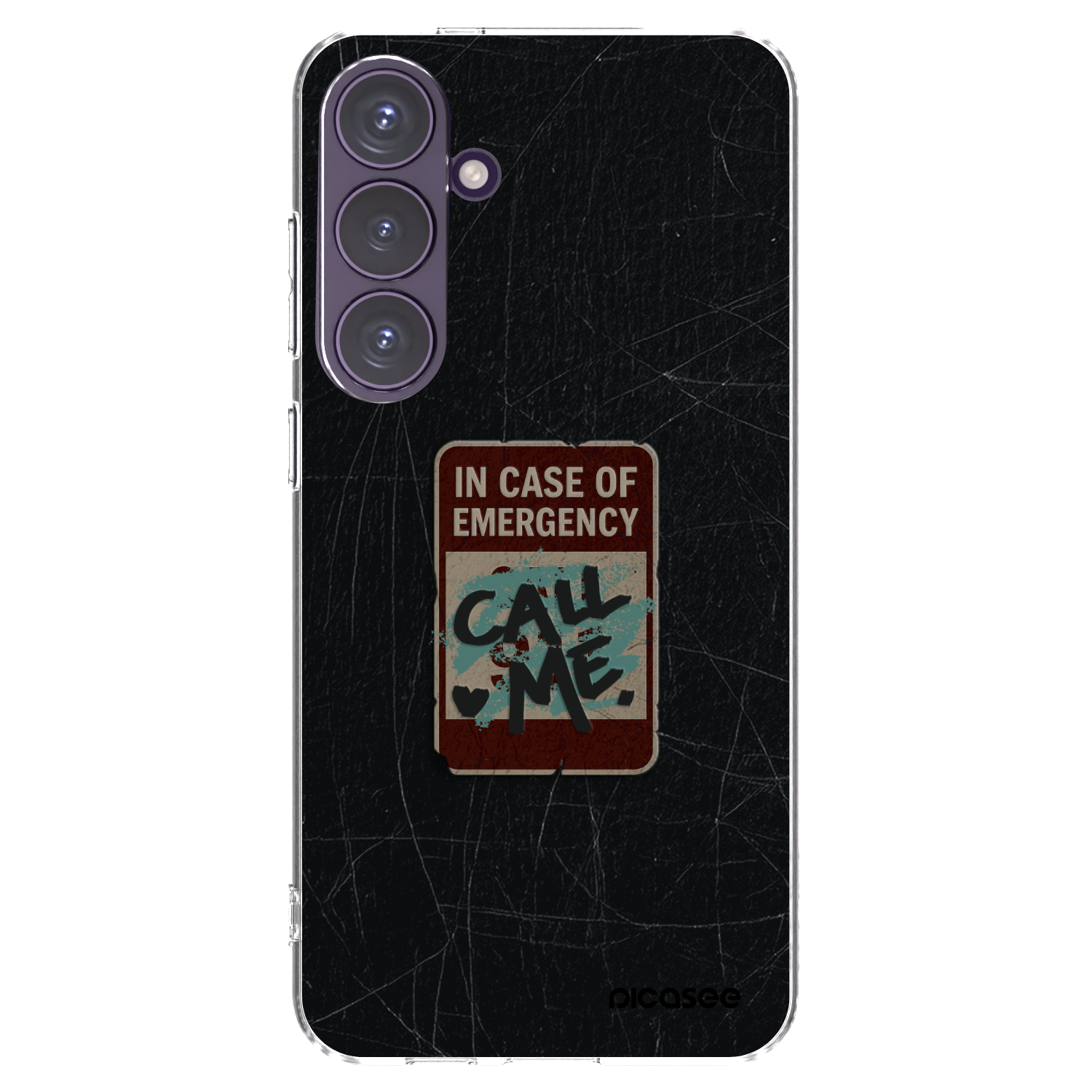 Picasee silikonový průhledný obal pro Samsung Galaxy S24+ S926B 5G - EMERGENCY