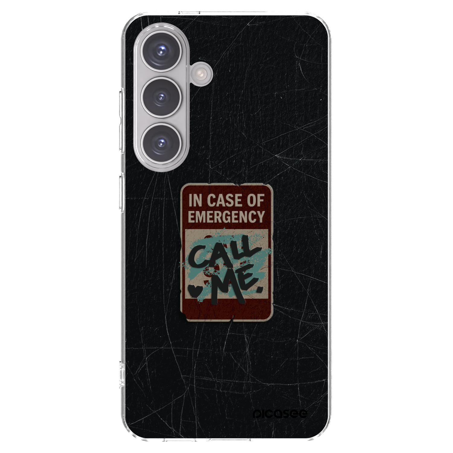 Picasee silikonový průhledný obal pro Samsung Galaxy S24 S921B 5G - EMERGENCY
