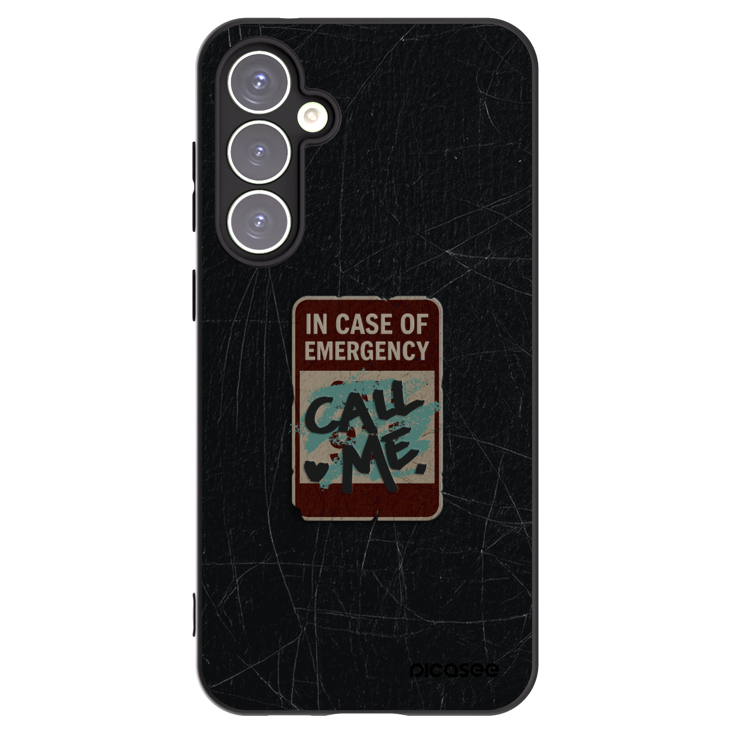 Picasee silikonový černý obal pro Samsung Galaxy S23 FE S711B - EMERGENCY