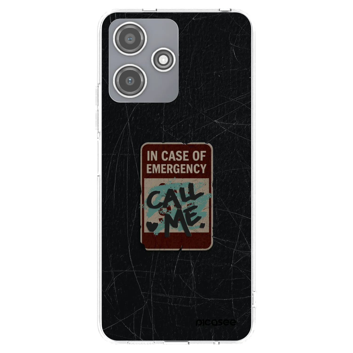Picasee silikonový průhledný obal pro Xiaomi Redmi 12 5G - EMERGENCY