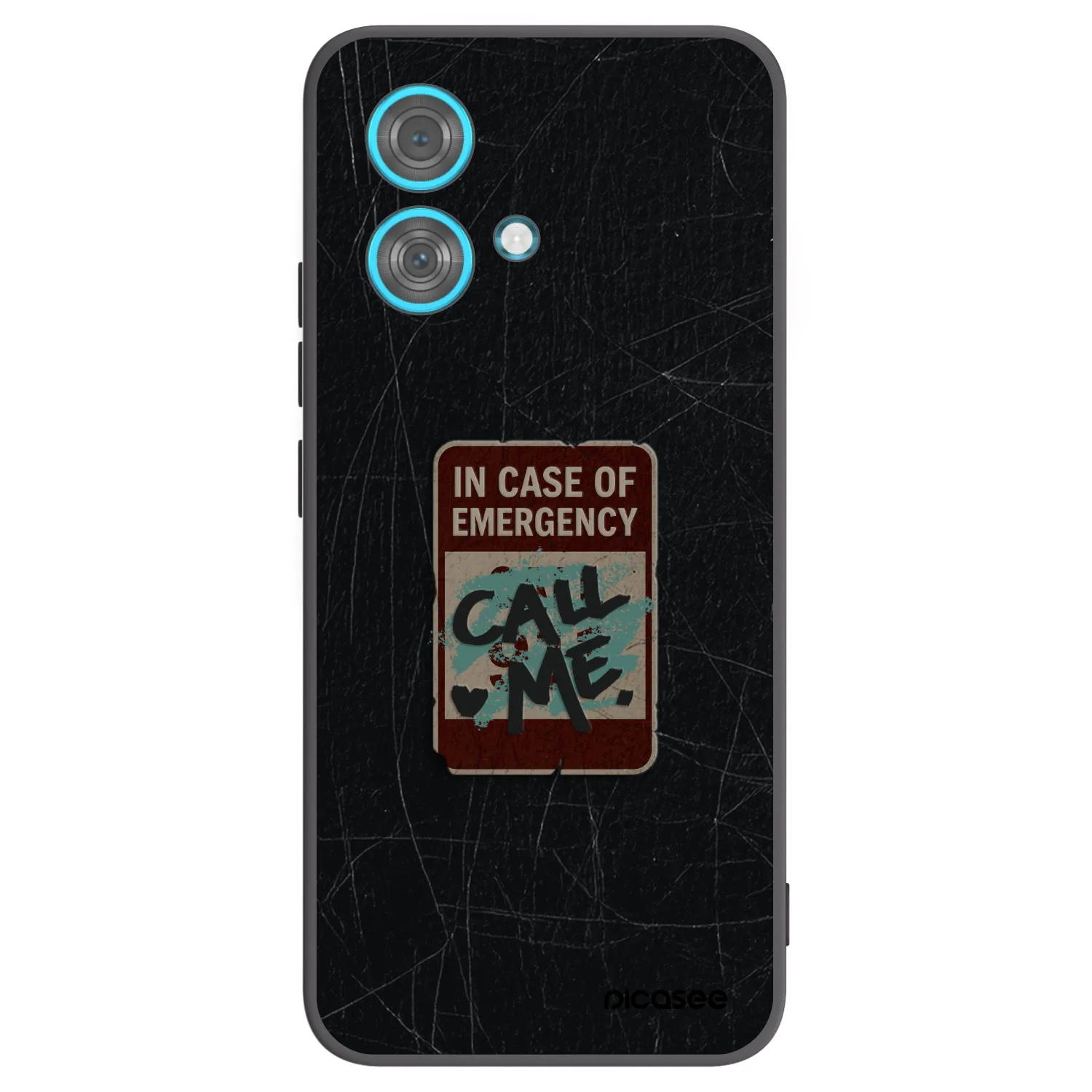 Picasee silikonový černý obal pro Motorola Edge 40 Neo - EMERGENCY