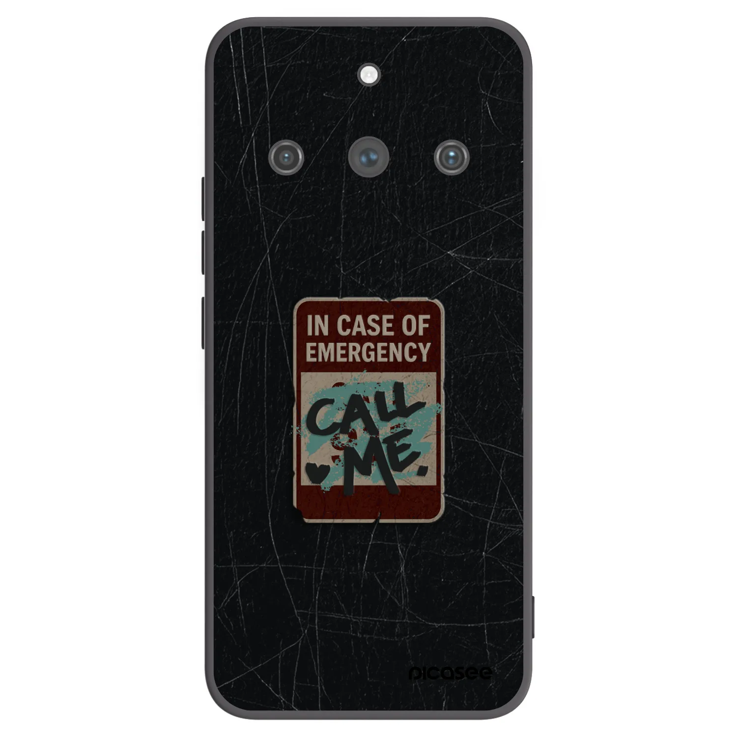 Picasee silikonový černý obal pro Realme 11 Pro+ - EMERGENCY