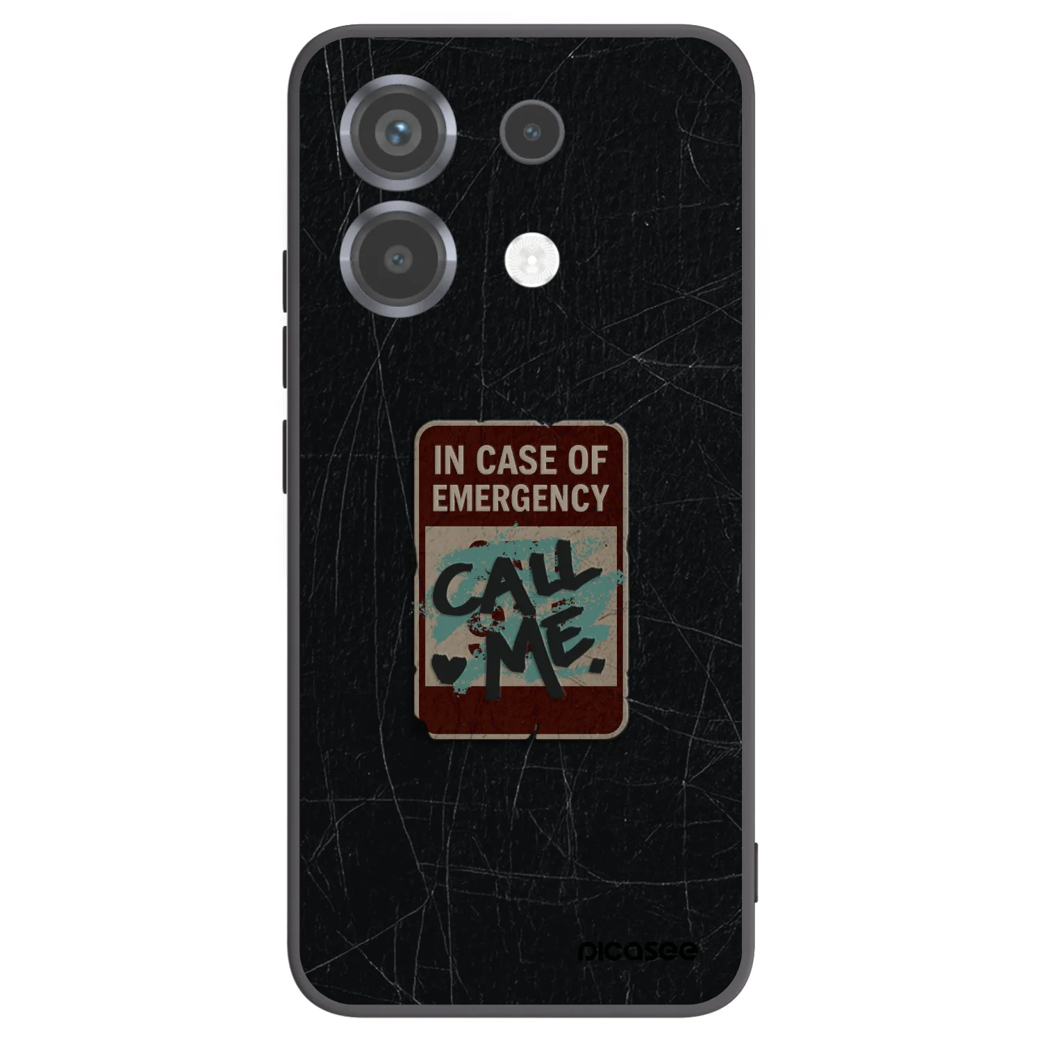 Picasee silikonový černý obal pro Xiaomi Poco X6 - EMERGENCY