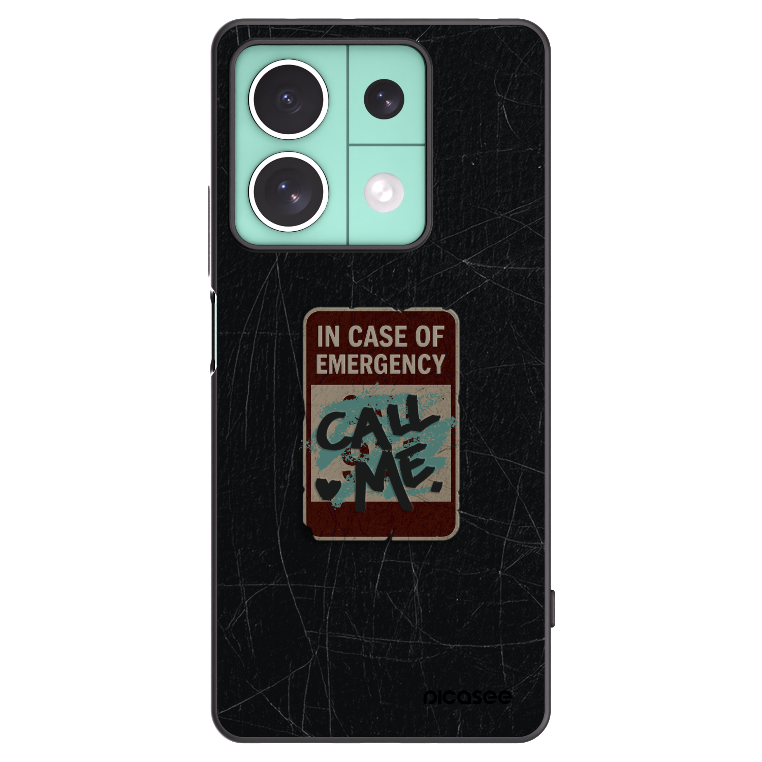 Picasee silikonový černý obal pro Xiaomi Redmi Note 13 5G - EMERGENCY
