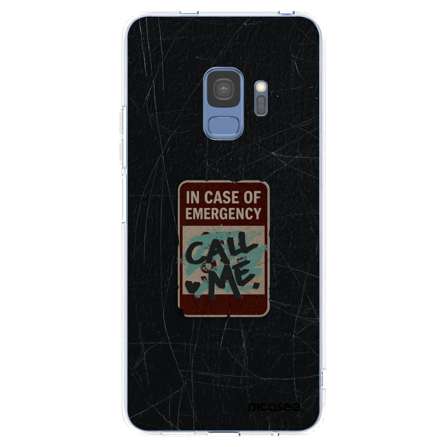 Picasee silikonový průhledný obal pro Samsung Galaxy S9 G960F - EMERGENCY