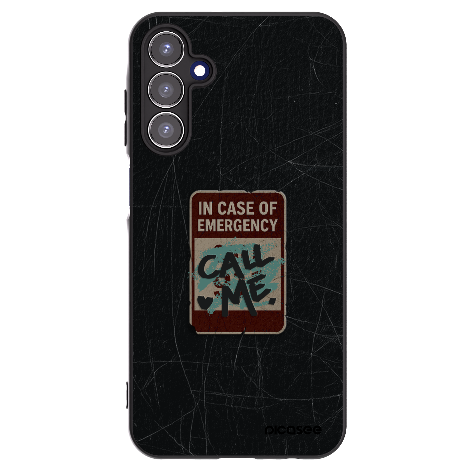 Picasee silikonový černý obal pro Samsung Galaxy A15 A155F 4G - EMERGENCY