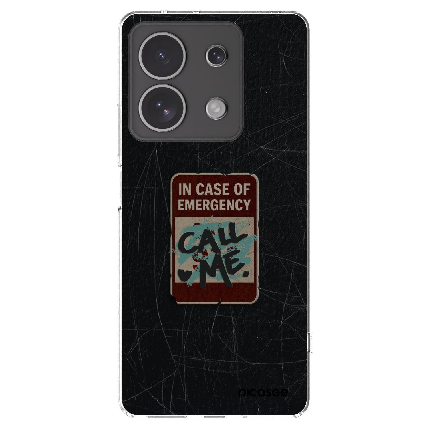 Picasee silikonový průhledný obal pro Xiaomi Redmi Note 13 4G - EMERGENCY