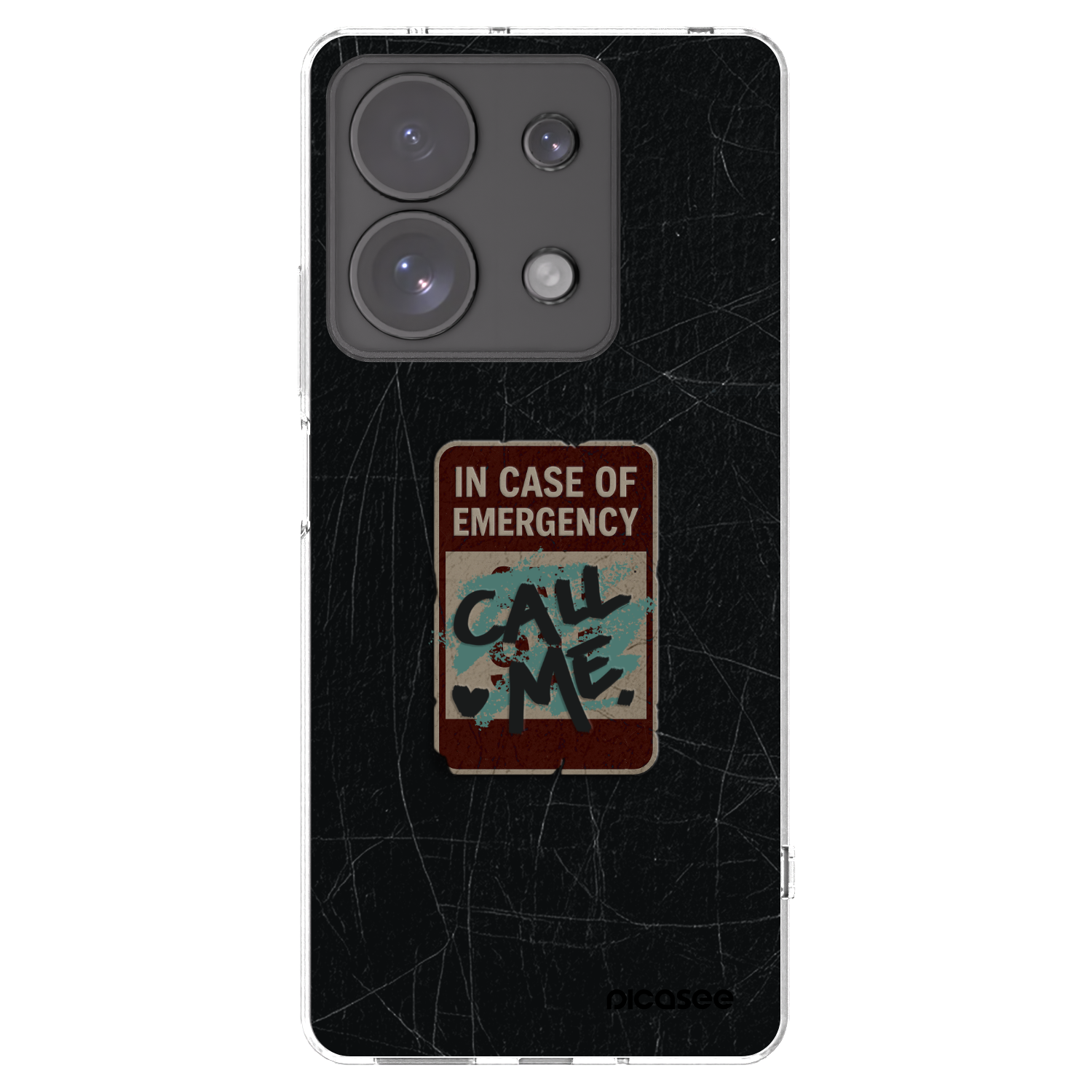 Picasee silikonový průhledný obal pro Xiaomi Redmi Note 13 Pro 4G - EMERGENCY
