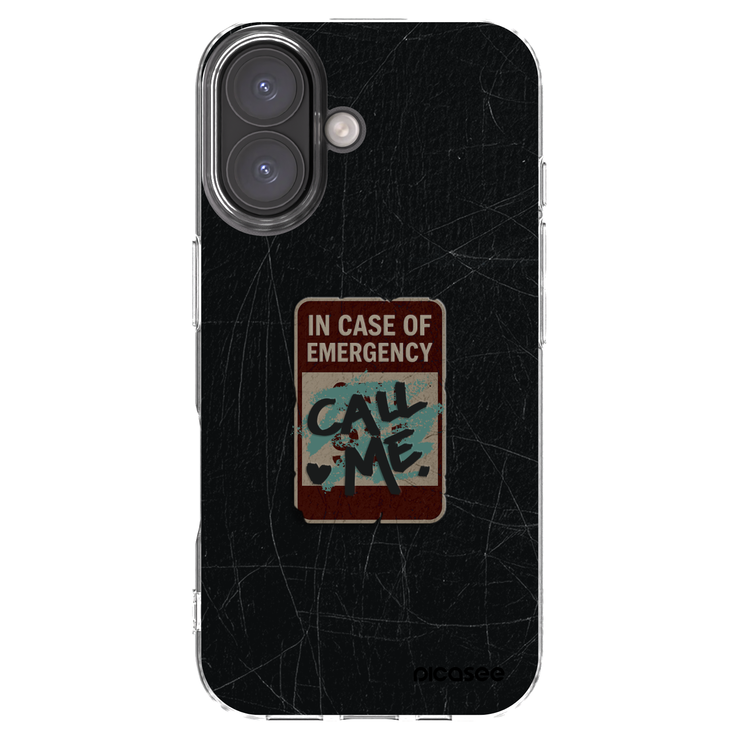 Picasee silikonový průhledný obal pro Apple iPhone 16 - EMERGENCY