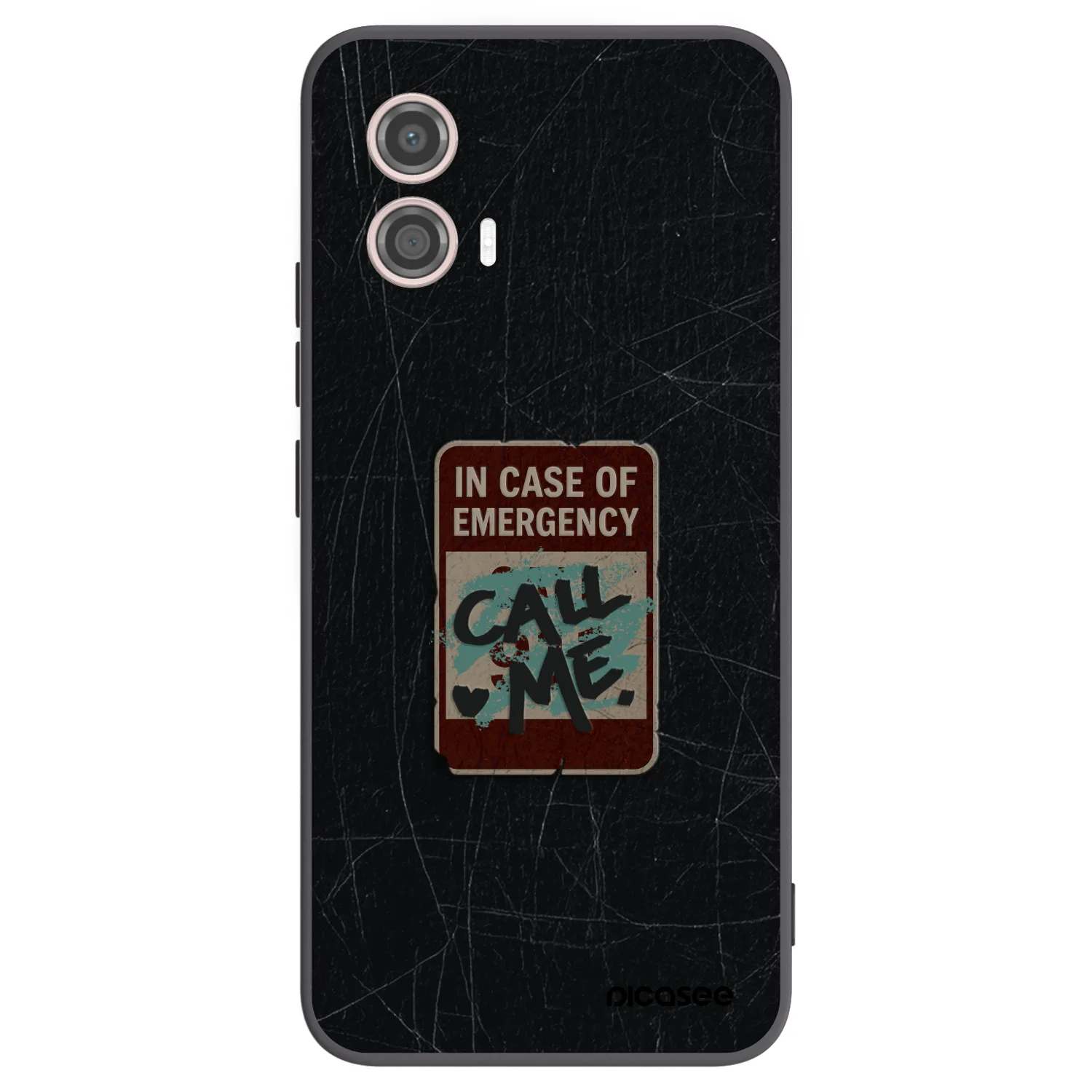 Picasee silikonový černý obal pro Motorola Moto G53 5G - EMERGENCY