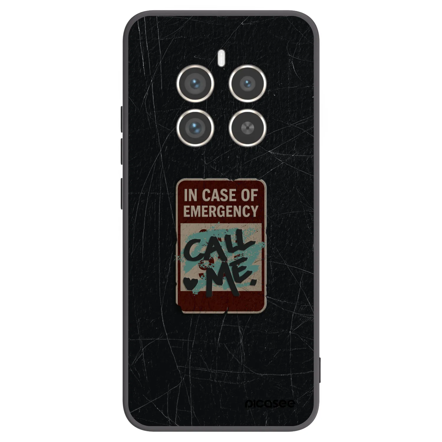 Picasee silikonový černý obal pro Realme 12 Pro 5G - EMERGENCY