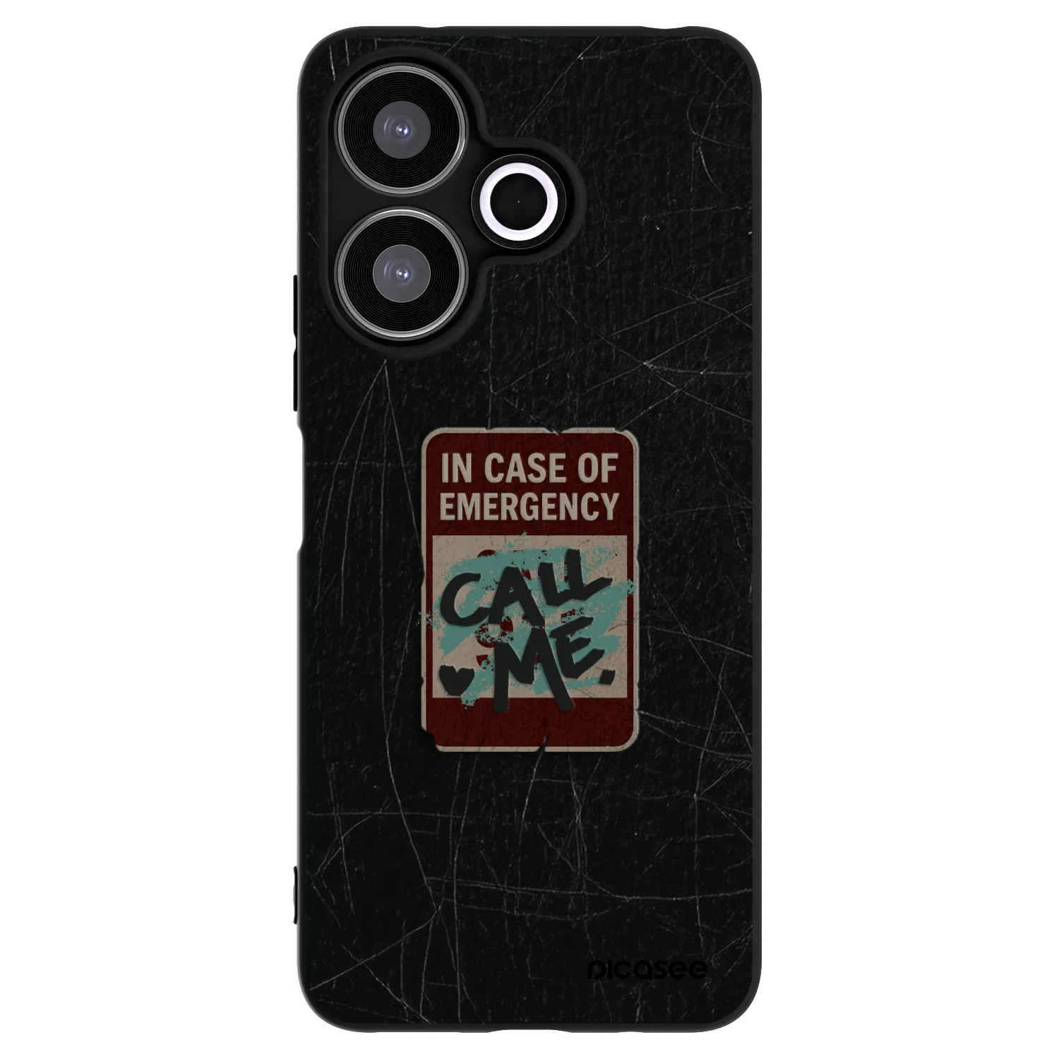 Picasee silikonový černý obal pro Xiaomi Redmi 13 4G - EMERGENCY