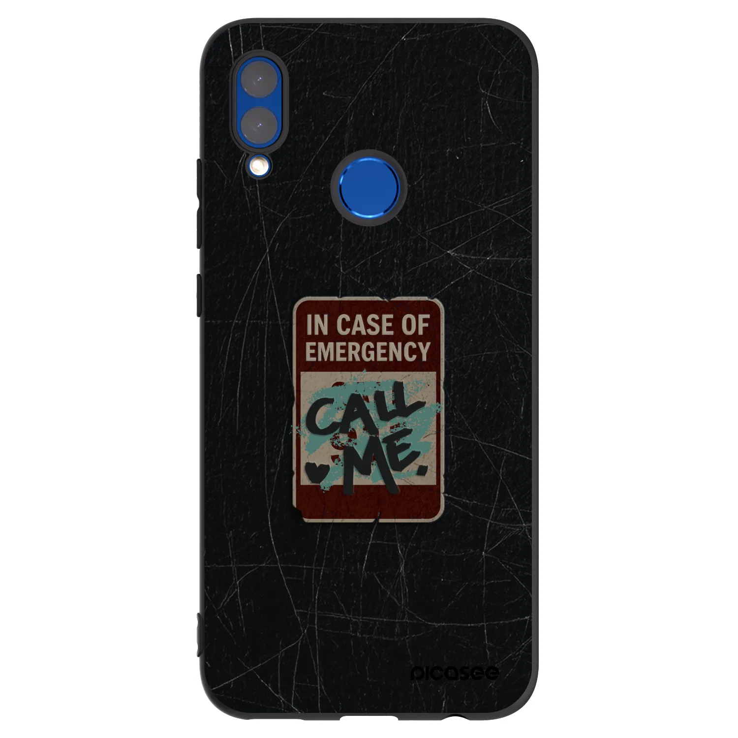 Picasee silikonový černý obal pro Huawei P Smart 2019 - EMERGENCY