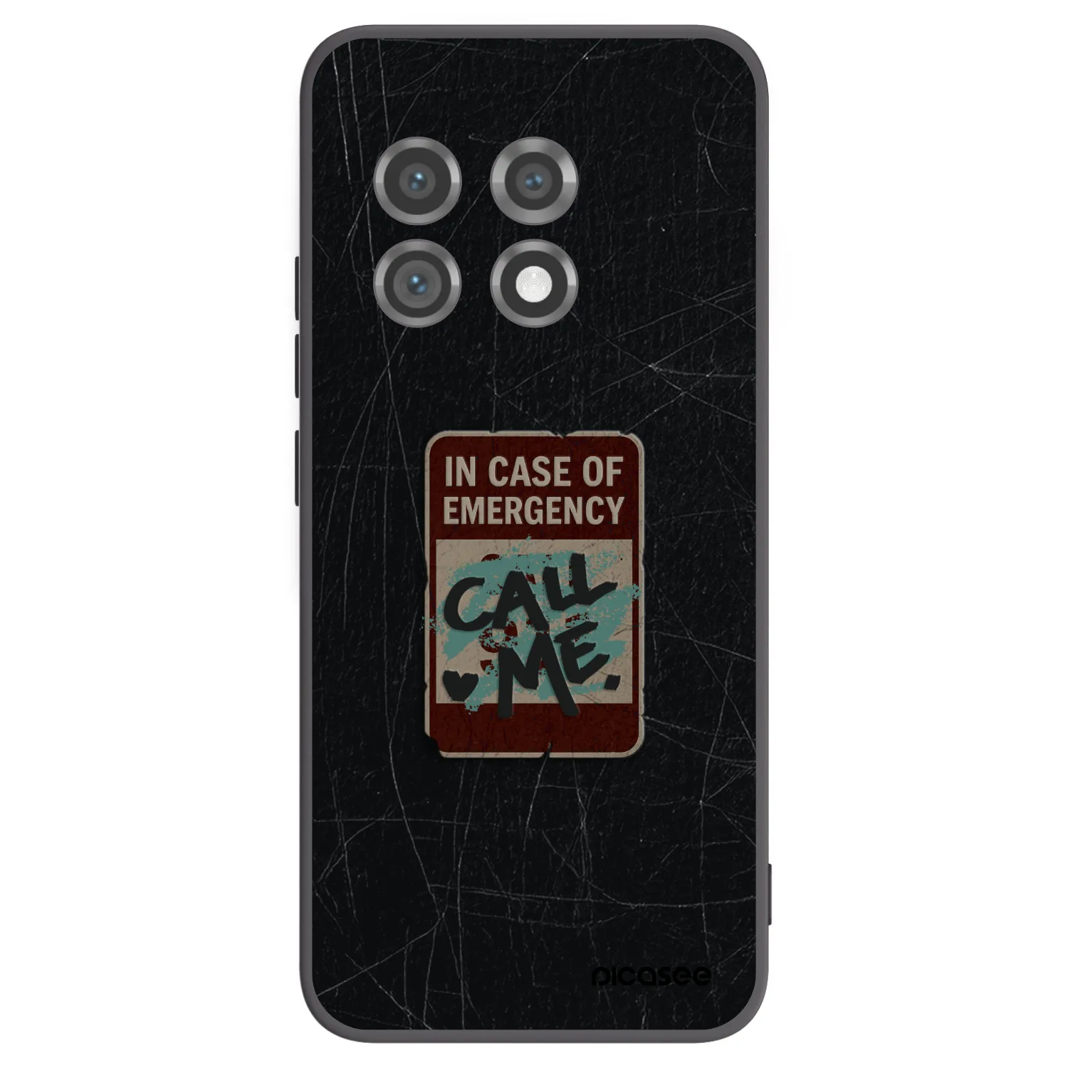 Picasee silikonový černý obal pro OnePlus 11 5G - EMERGENCY