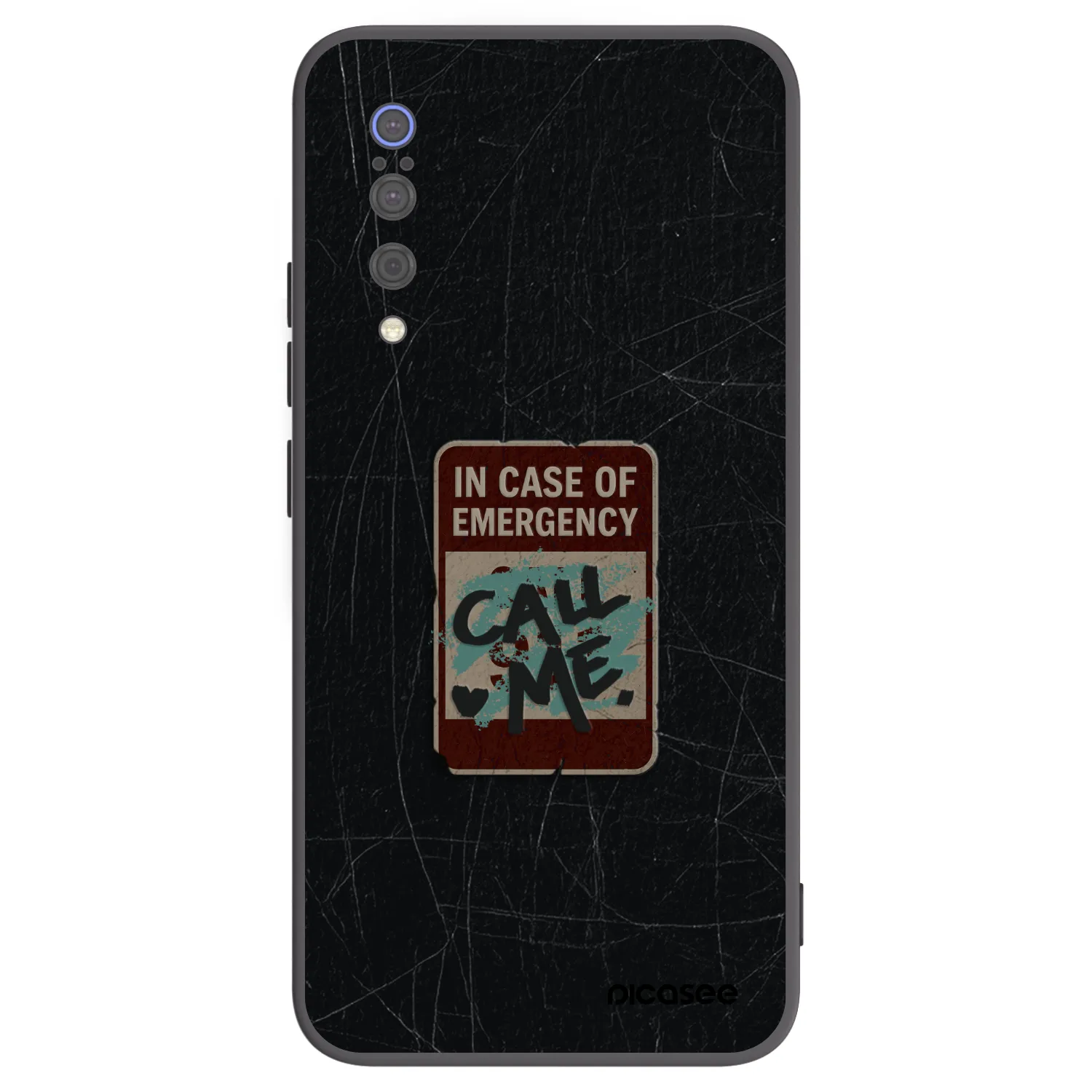 Picasee silikonový černý obal pro Xiaomi Mi 9 - EMERGENCY
