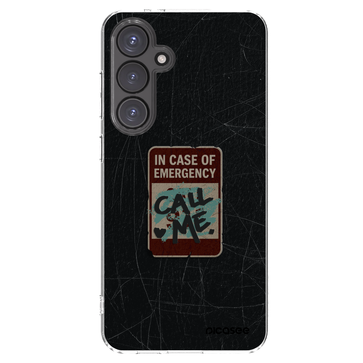 Picasee silikonový průhledný obal pro Samsung Galaxy S24 FE S721B - EMERGENCY