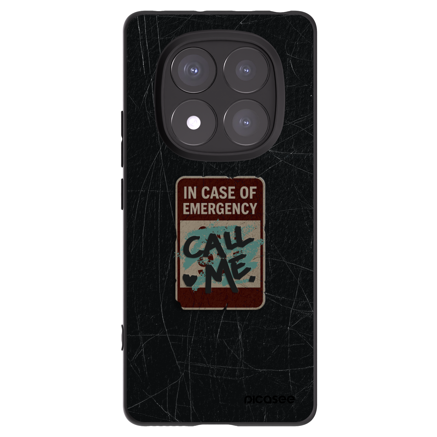 Picasee silikonový černý obal pro Xiaomi Redmi Note 14 Pro 5G - EMERGENCY