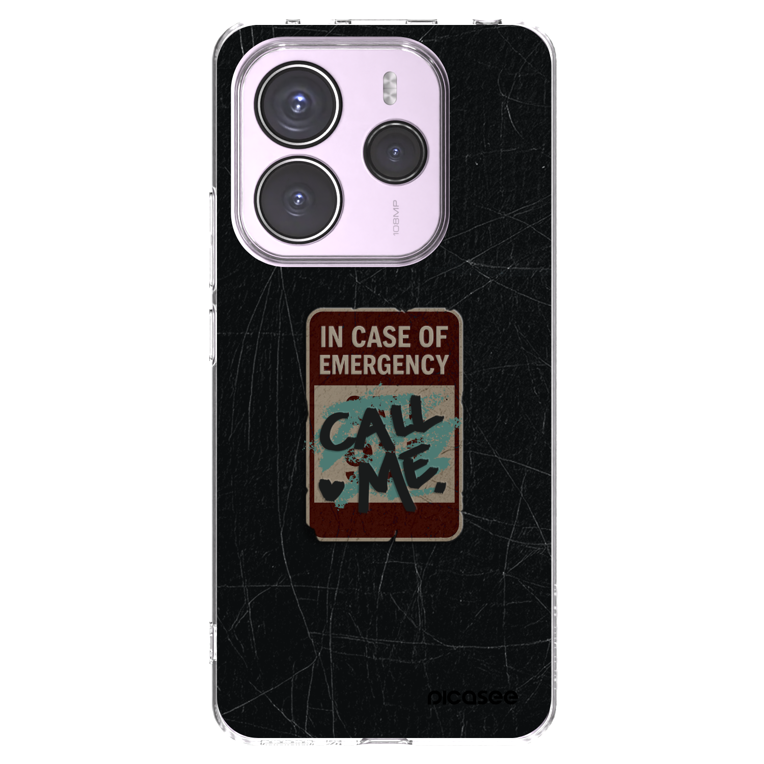Picasee silikonový průhledný obal pro Xiaomi Redmi Note 14 5G - EMERGENCY