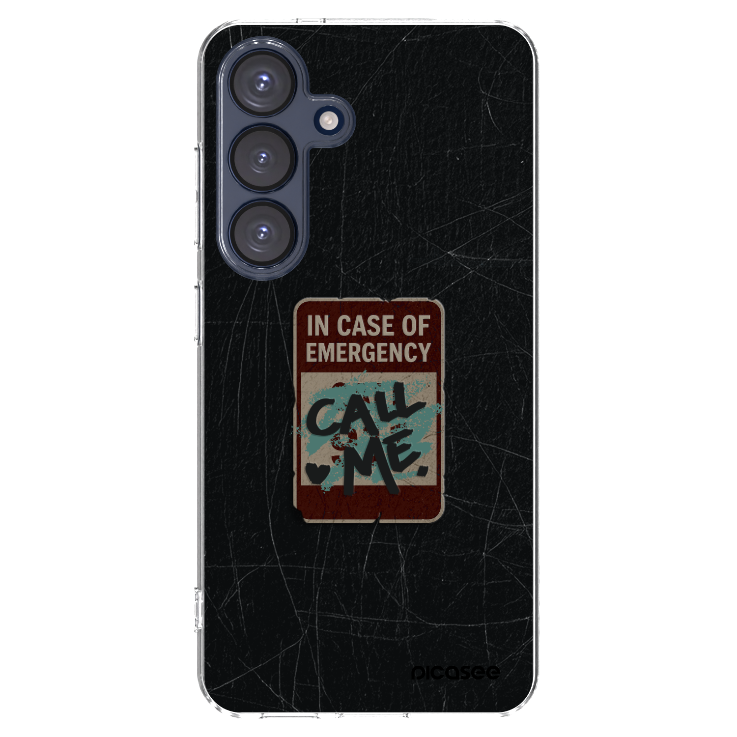 Picasee silikonový průhledný obal pro Samsung Galaxy S25 5G - EMERGENCY