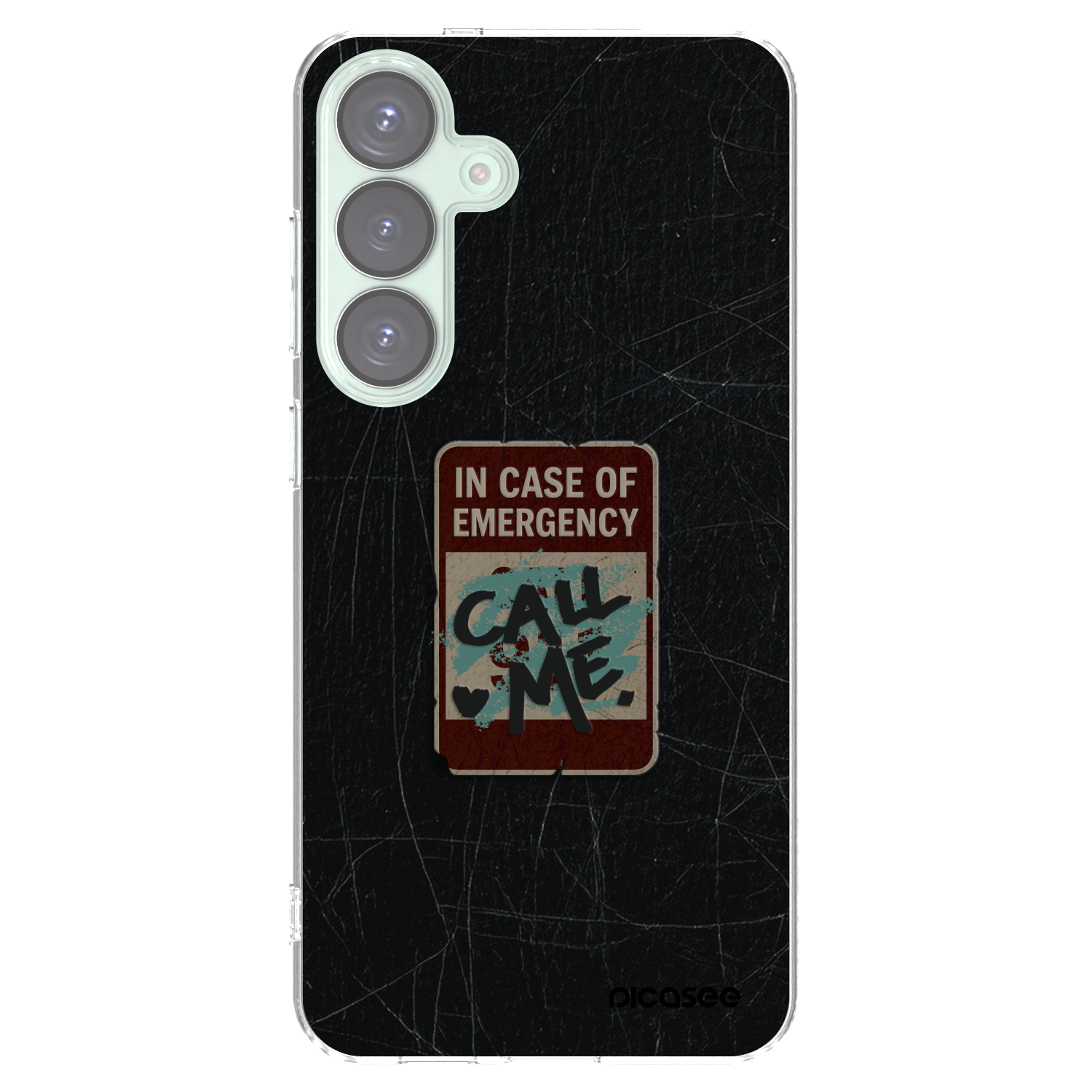 Picasee silikonový průhledný obal pro Samsung Galaxy S25+ 5G - EMERGENCY