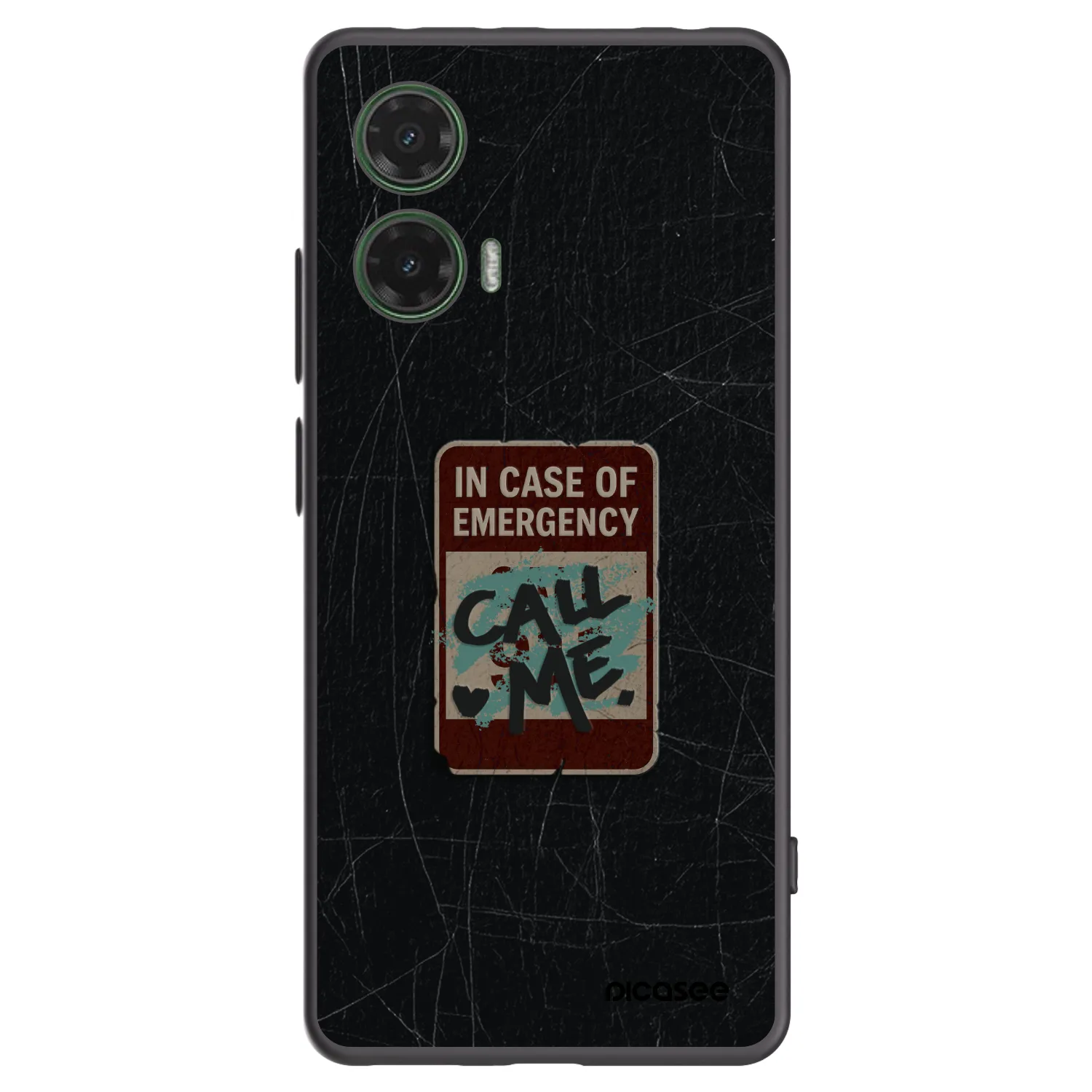 Picasee silikonový černý obal pro Motorola Moto G35 5G - EMERGENCY