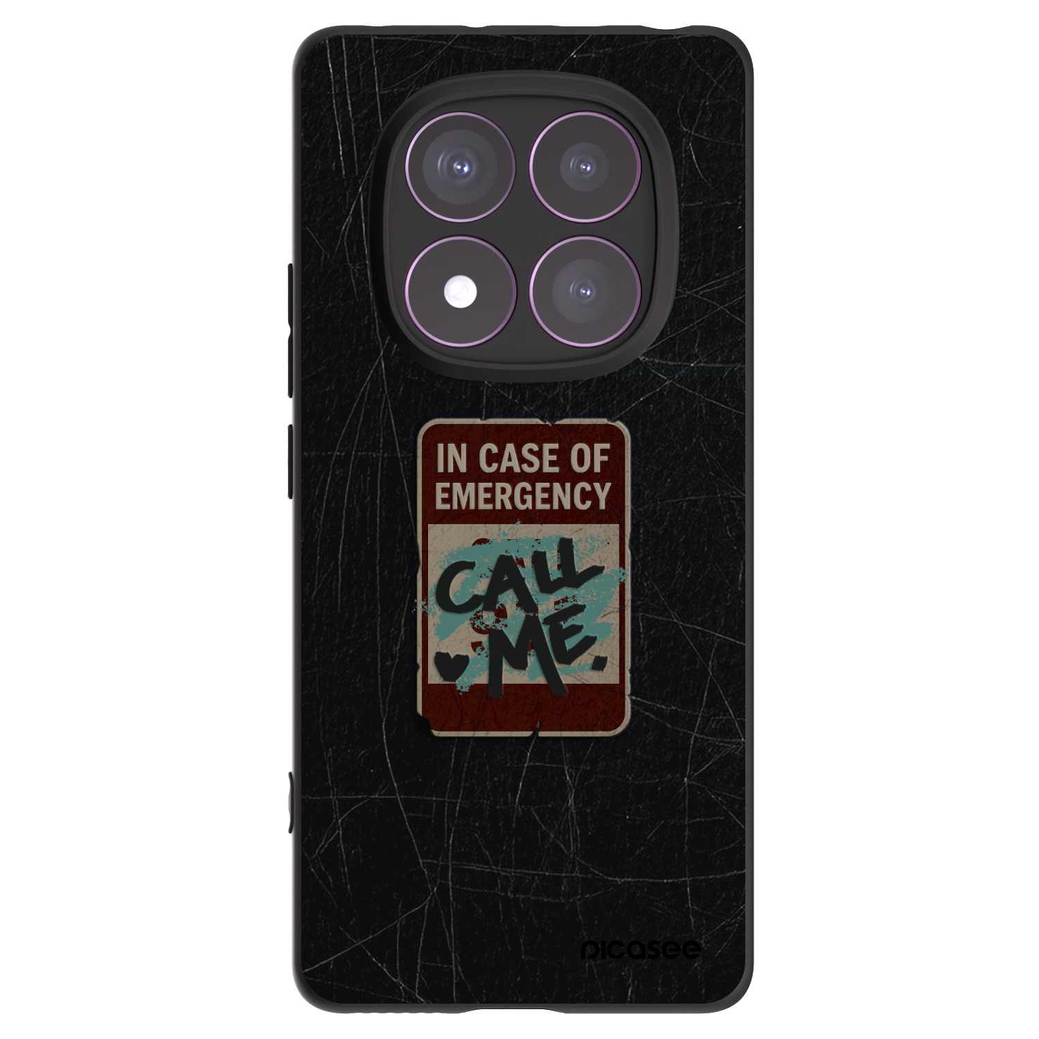 Picasee silikonový černý obal pro Xiaomi Redmi Note 14 Pro 4G - EMERGENCY