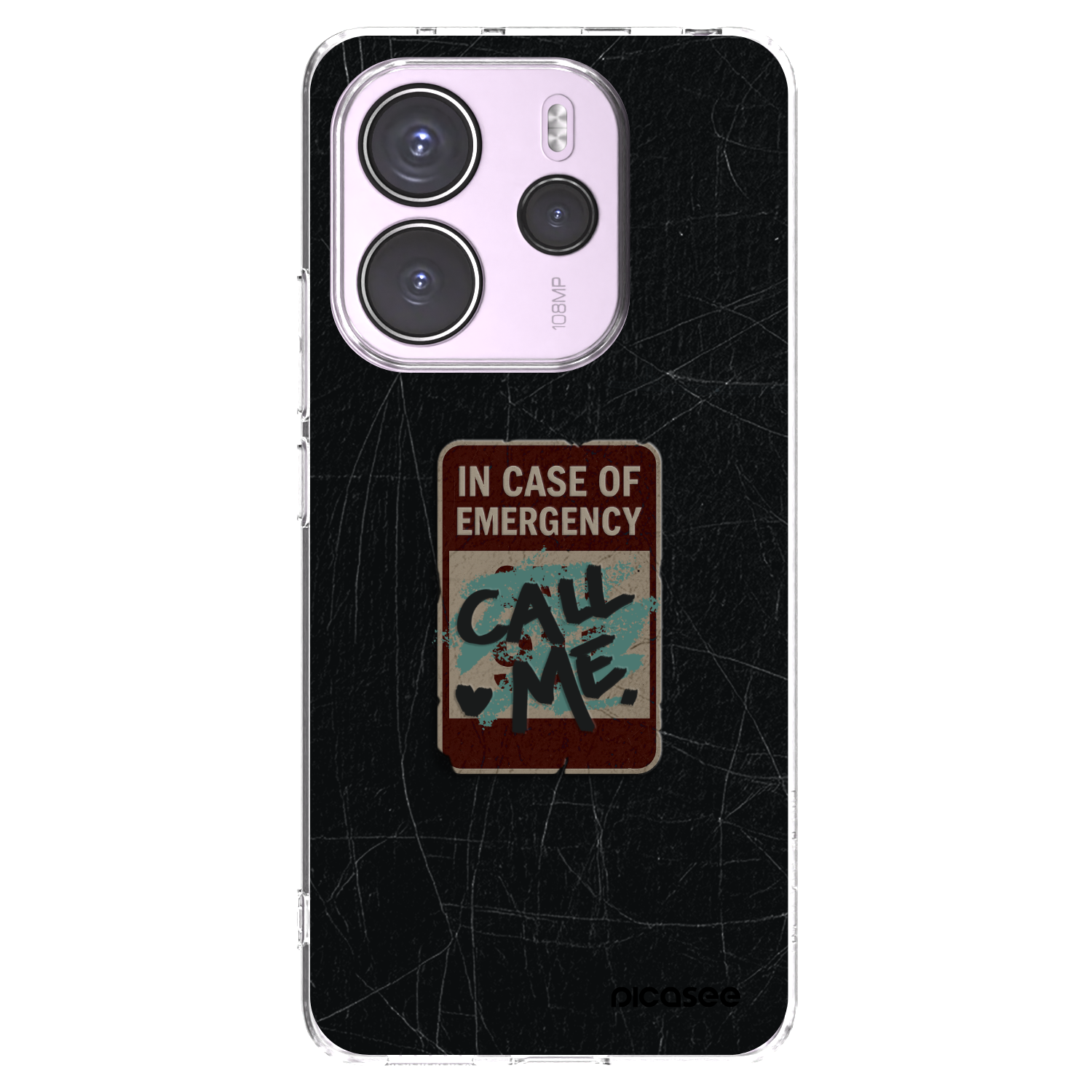 Picasee silikonový průhledný obal pro Xiaomi Redmi Note 14 4G - EMERGENCY
