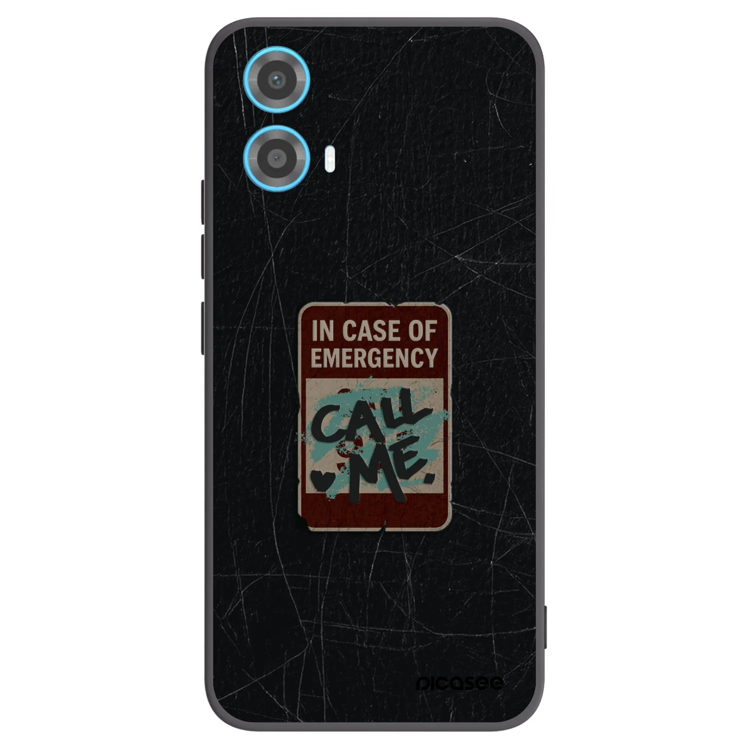 Picasee silikonový černý obal pro Motorola Moto G34 5G - EMERGENCY