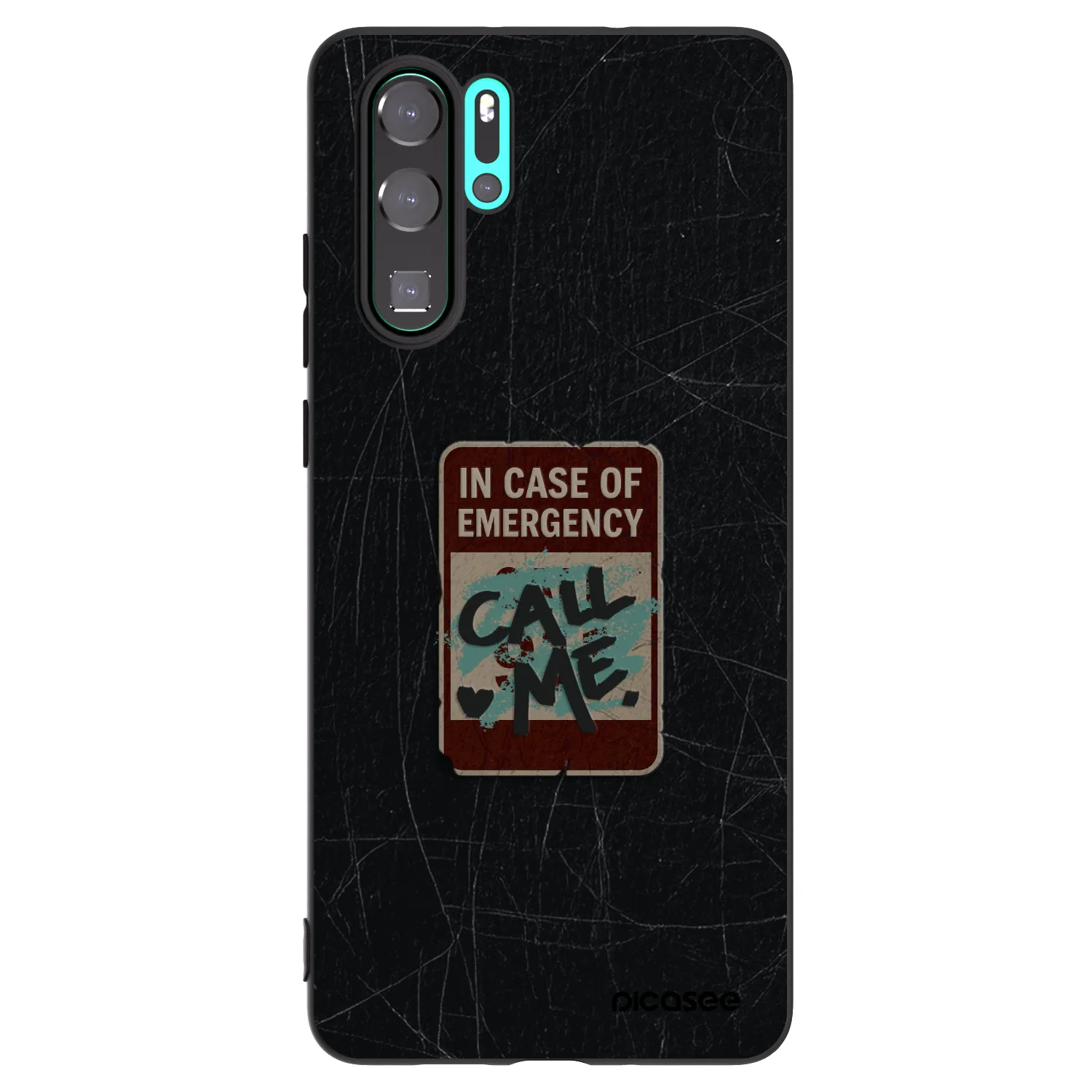 Picasee silikonový černý obal pro Huawei P30 Pro - EMERGENCY