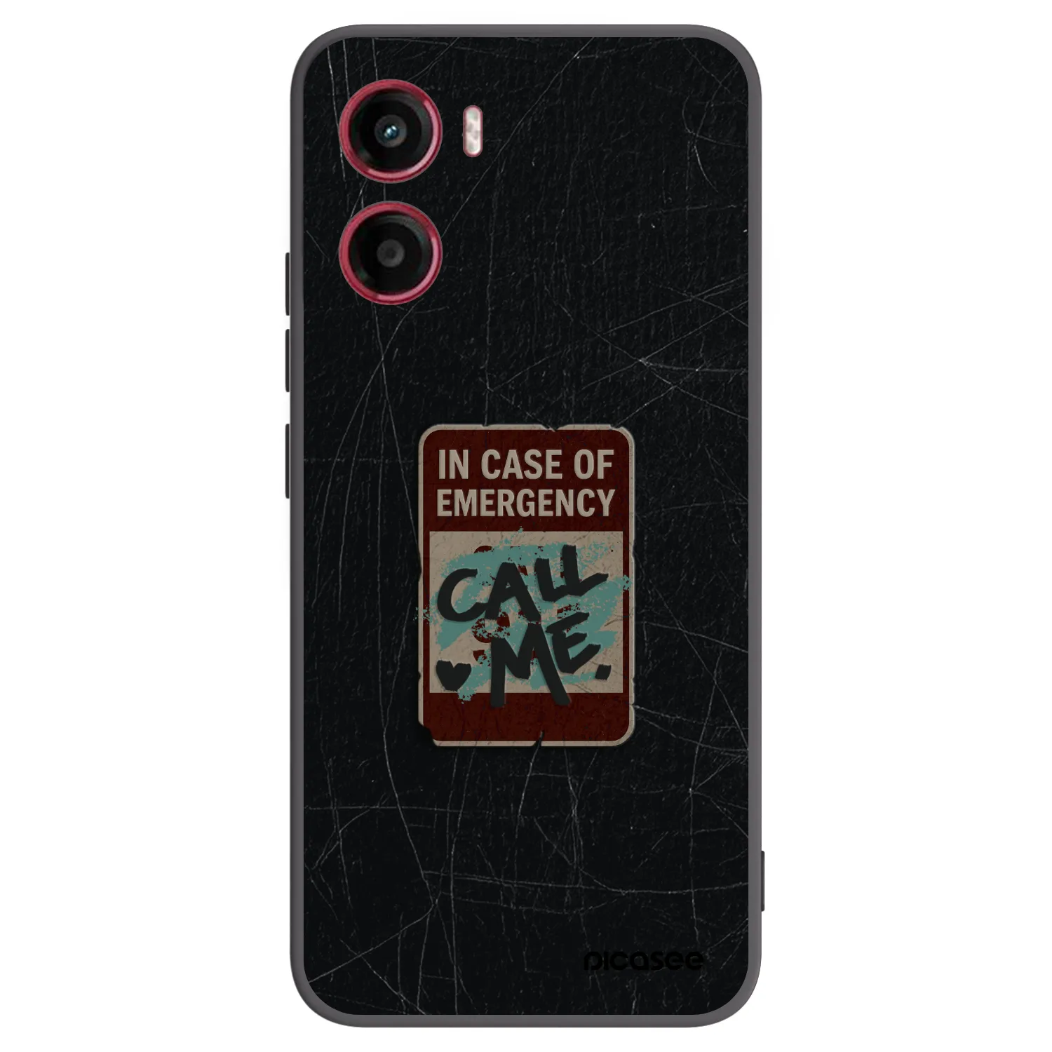 Picasee silikonový černý obal pro Motorola Moto G05 - EMERGENCY