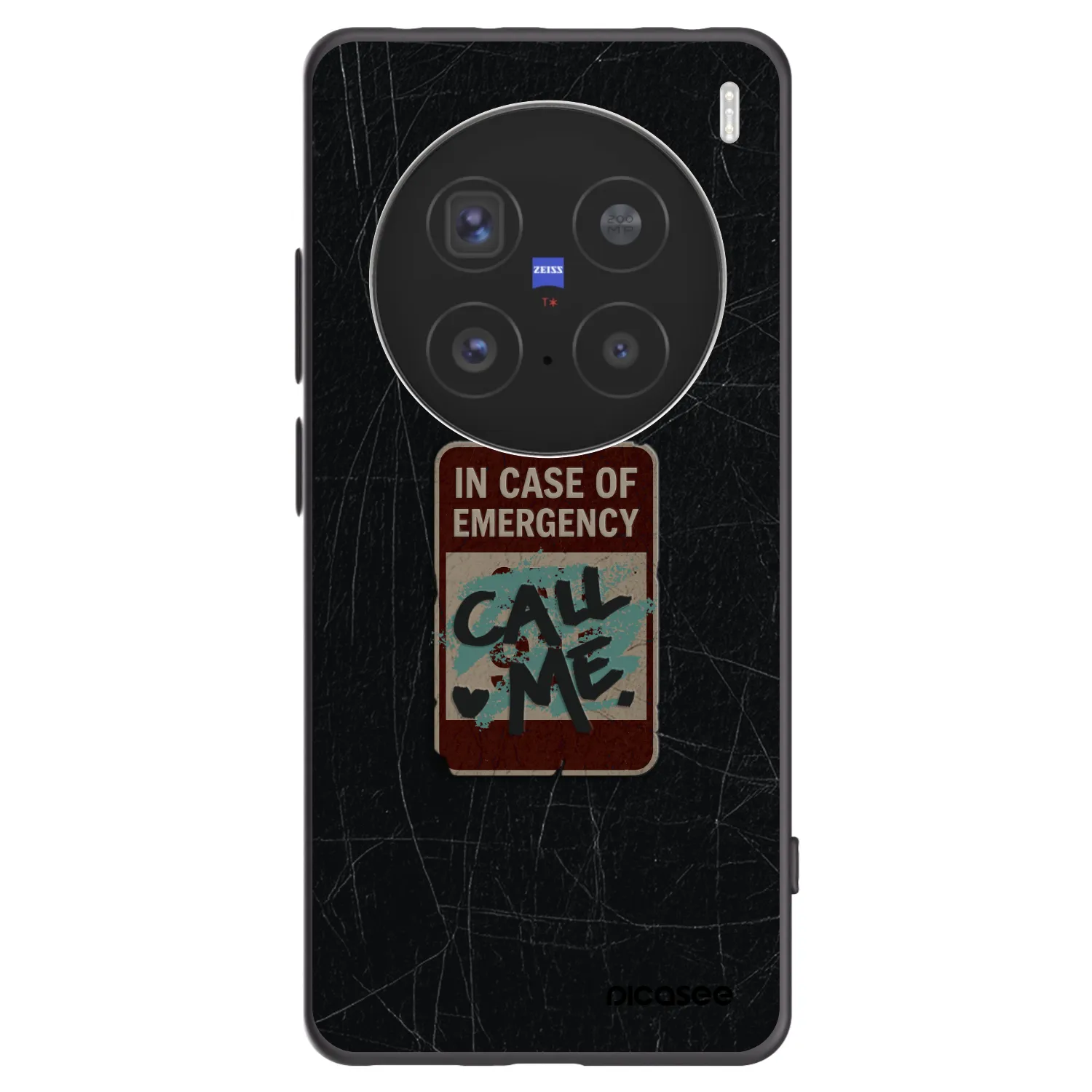 Picasee silikonový černý obal pro Vivo X200 Pro - EMERGENCY