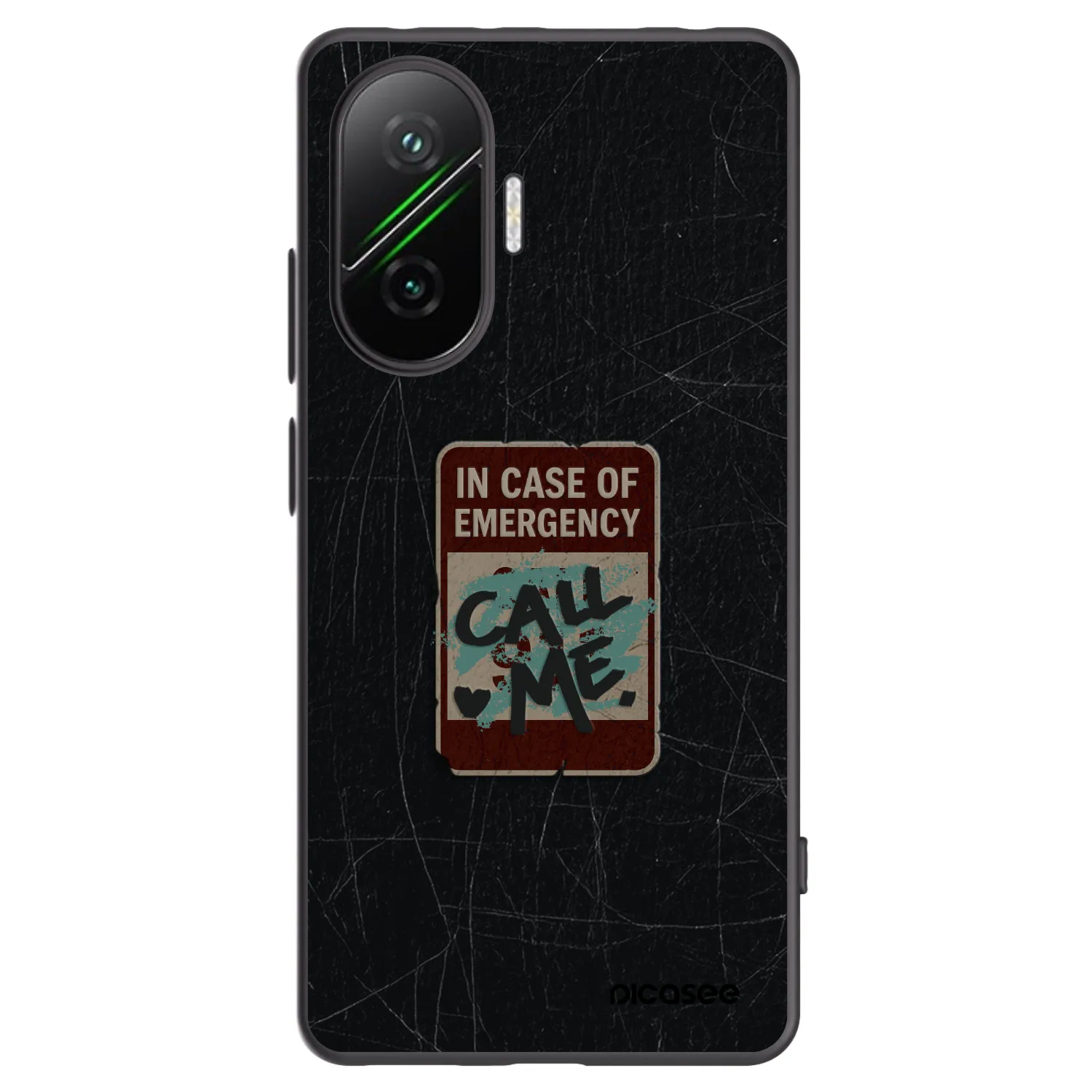 Picasee silikonový černý obal pro Xiaomi Poco F7 Pro 5G - EMERGENCY