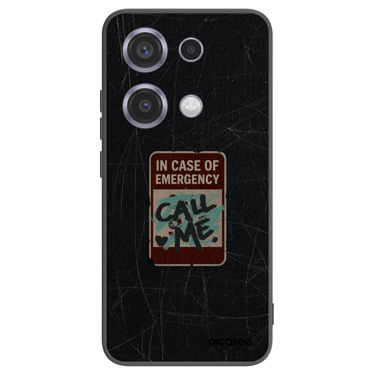 Picasee silikonový černý obal pro Xiaomi Redmi Note 14S - EMERGENCY