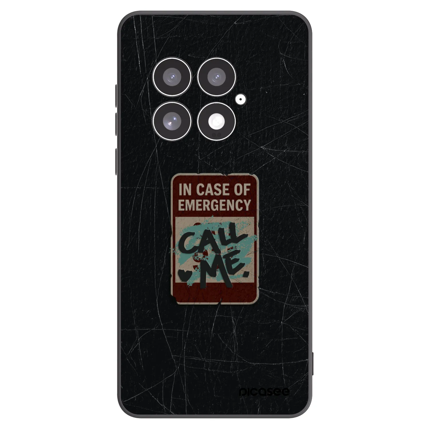 Picasee silikonový černý obal pro OnePlus 13 5G - EMERGENCY