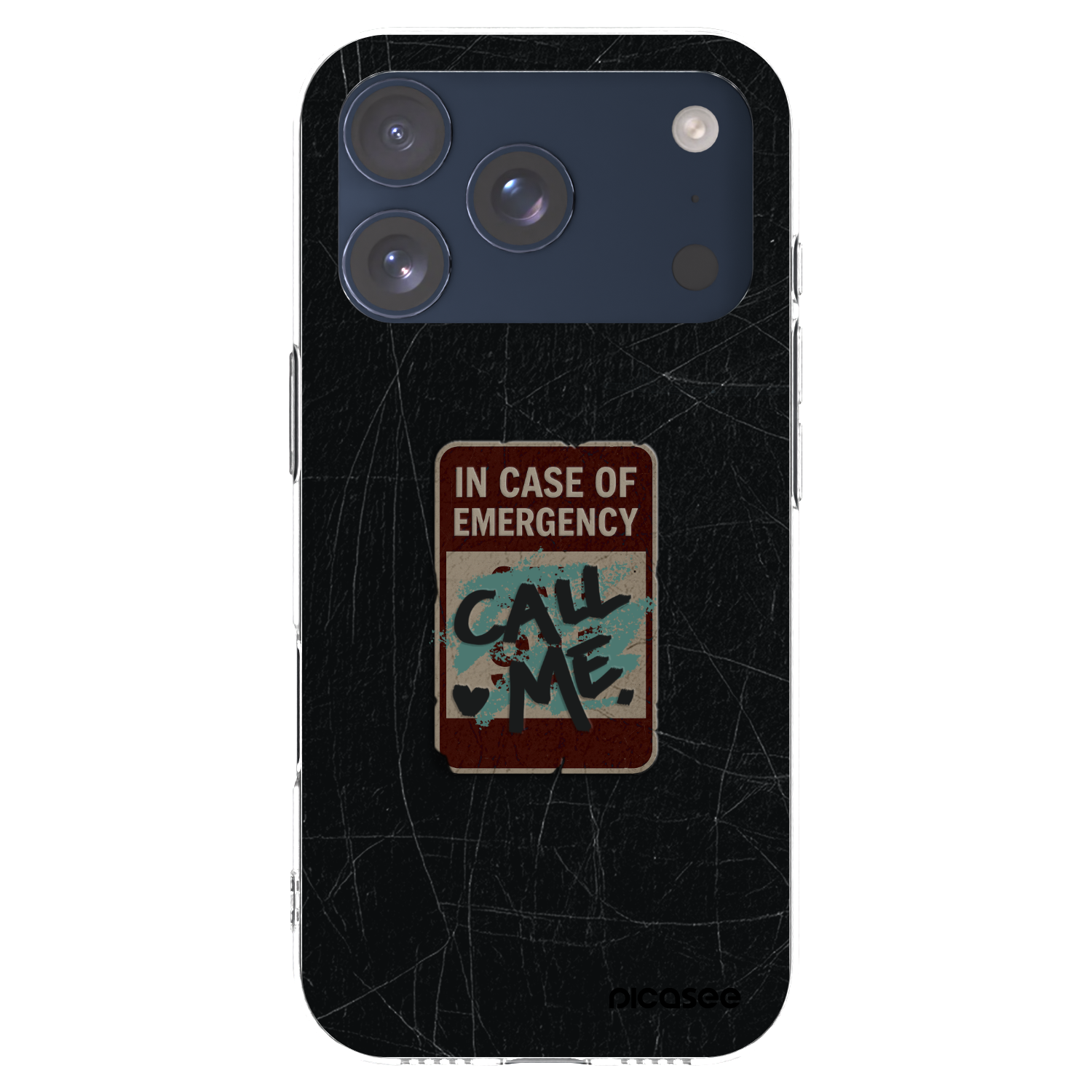 Picasee silikonový průhledný obal pro Apple iPhone 17 Pro - EMERGENCY