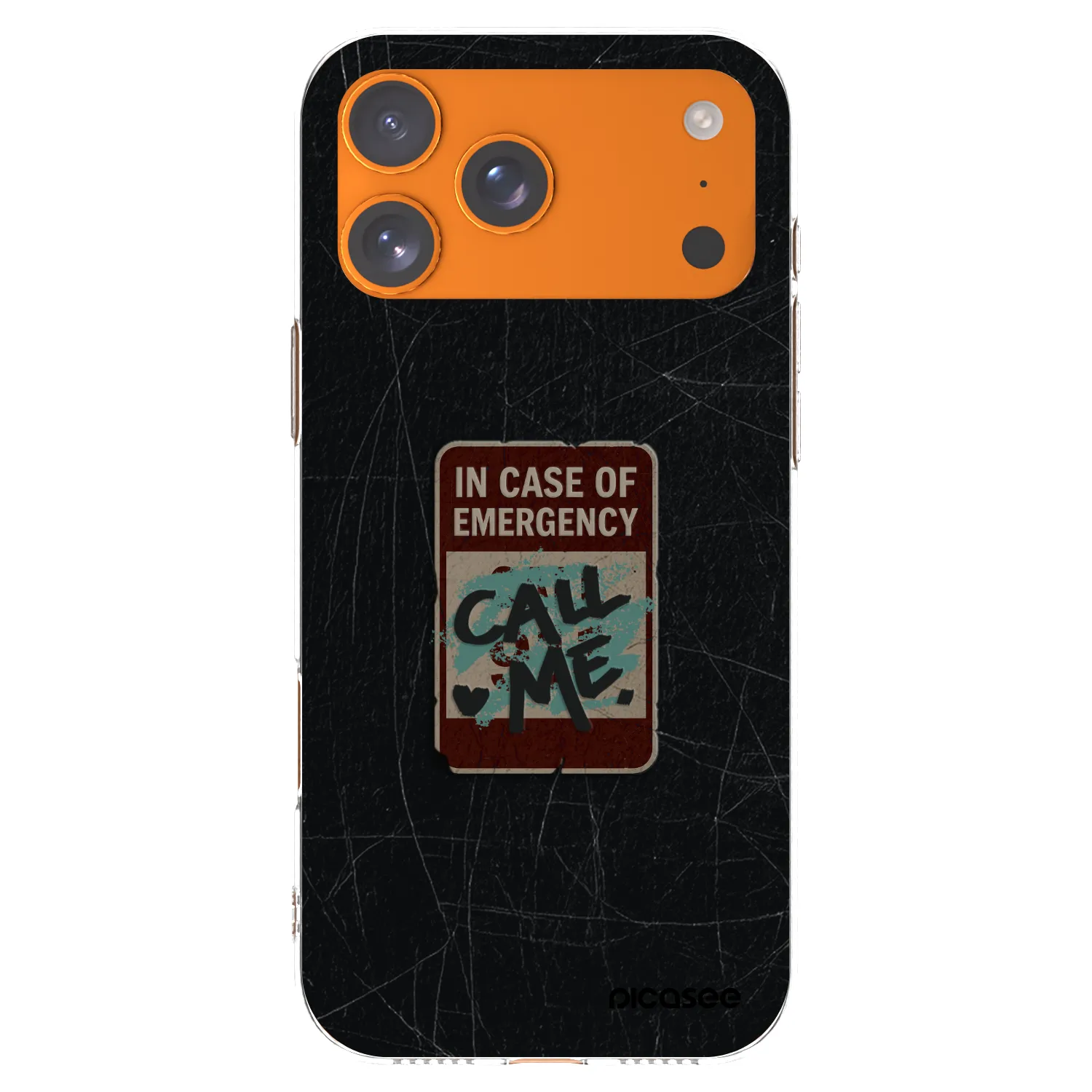 Picasee silikonový průhledný obal pro Apple iPhone 17 Pro Max - EMERGENCY