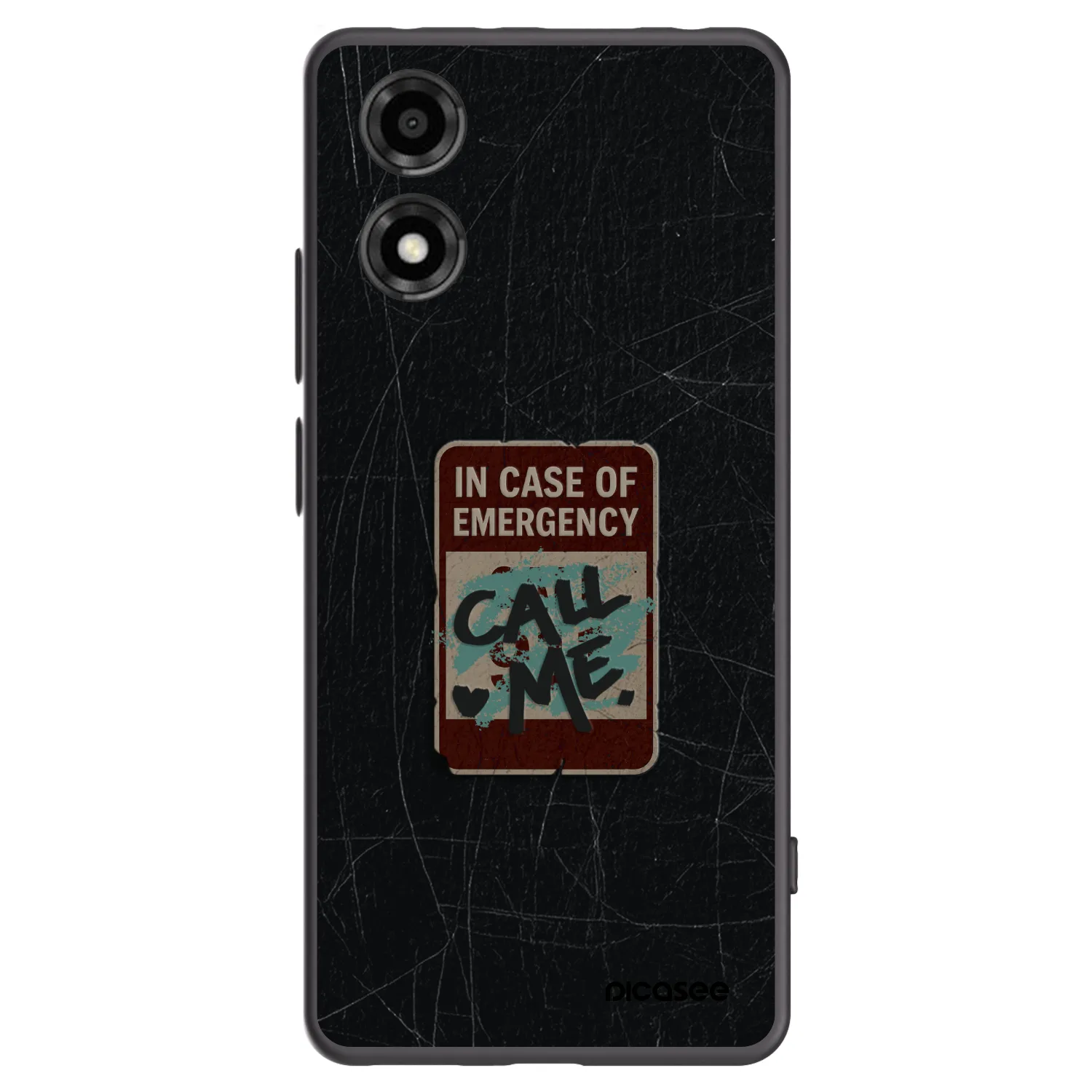 Picasee silikonový černý obal pro Motorola Moto E14 - EMERGENCY