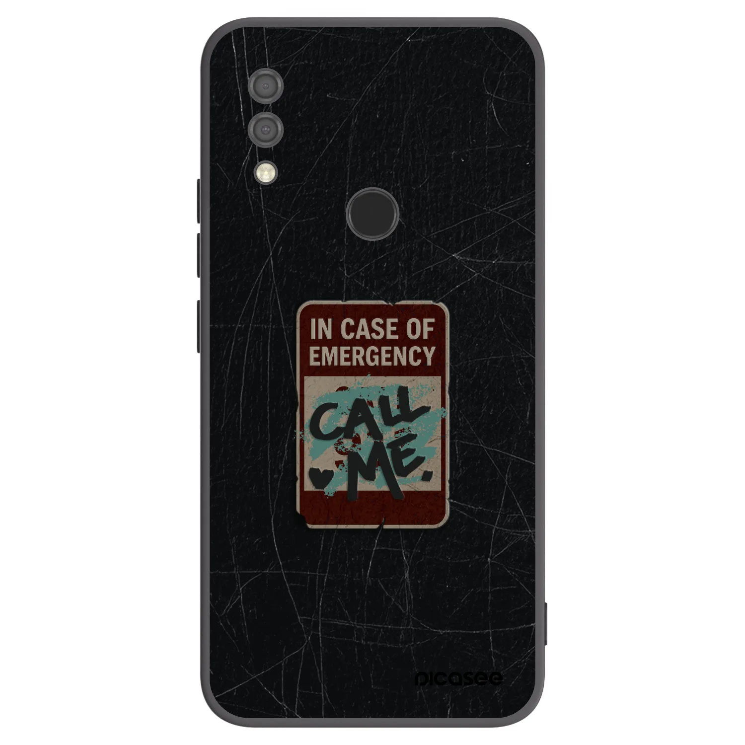 Picasee silikonový černý obal pro Xiaomi Redmi 7 - EMERGENCY