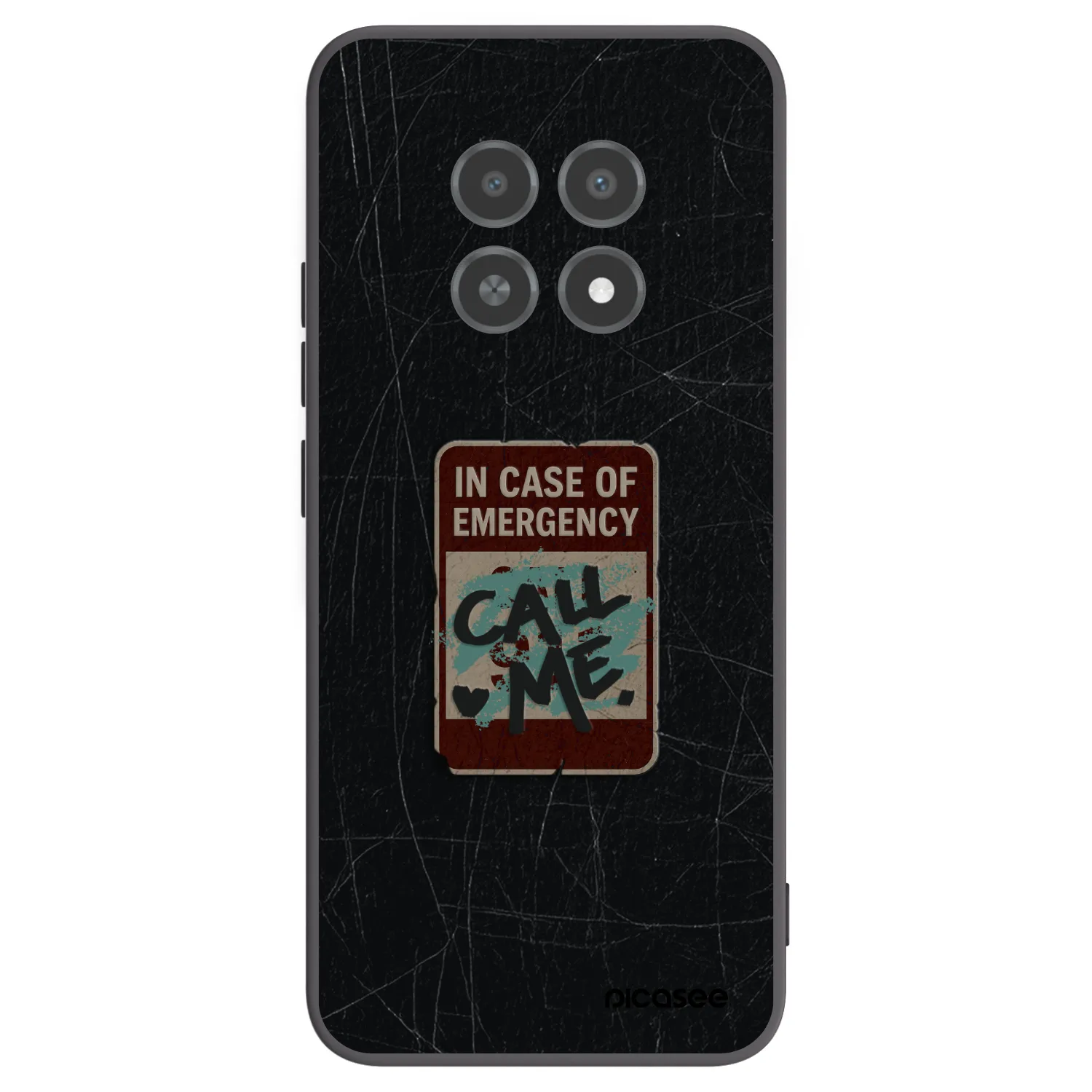 Picasee silikonový černý obal pro Realme 12X - EMERGENCY