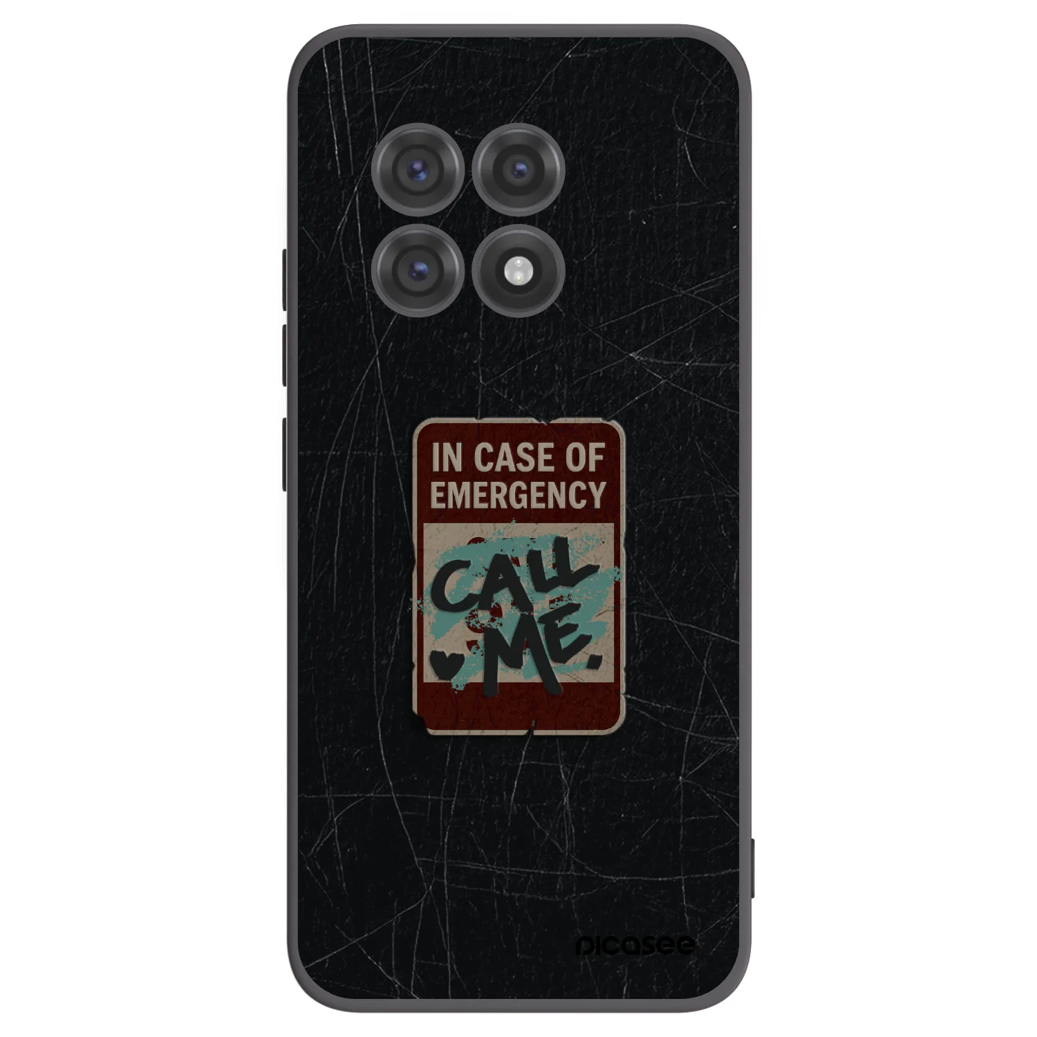 Picasee silikonový černý obal pro OnePlus 13R 5G - EMERGENCY