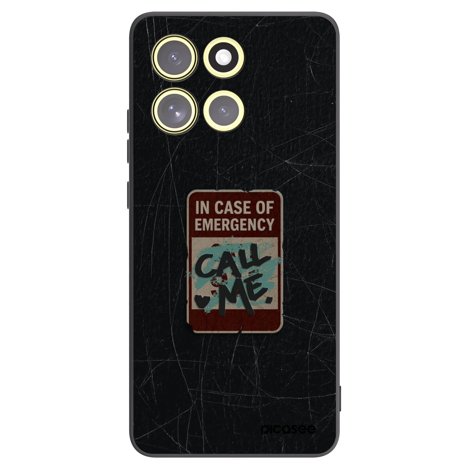 Picasee silikonový černý obal pro Motorola Moto G86 5G - EMERGENCY