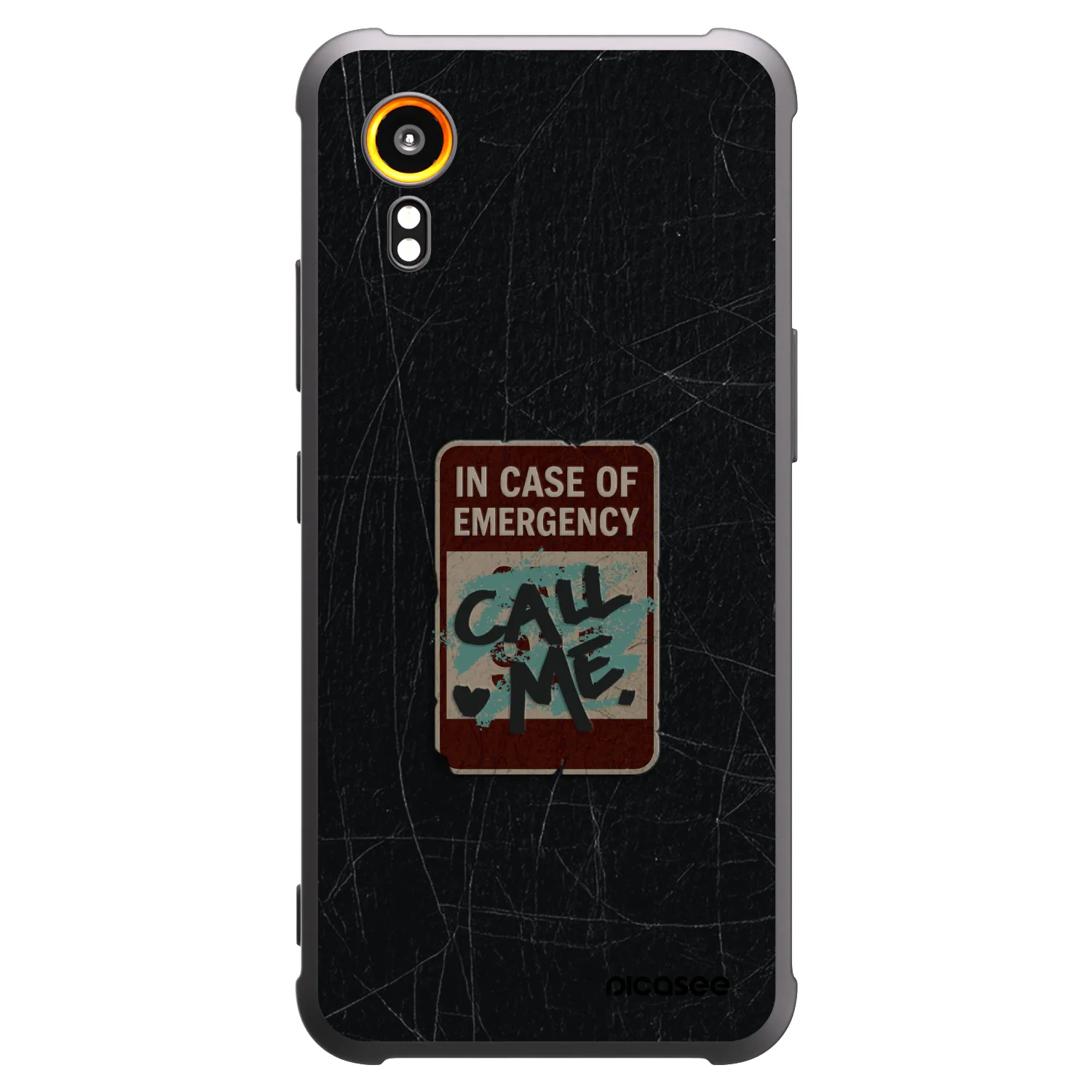 Picasee silikonový černý obal pro Samsung Galaxy Xcover 7 - EMERGENCY