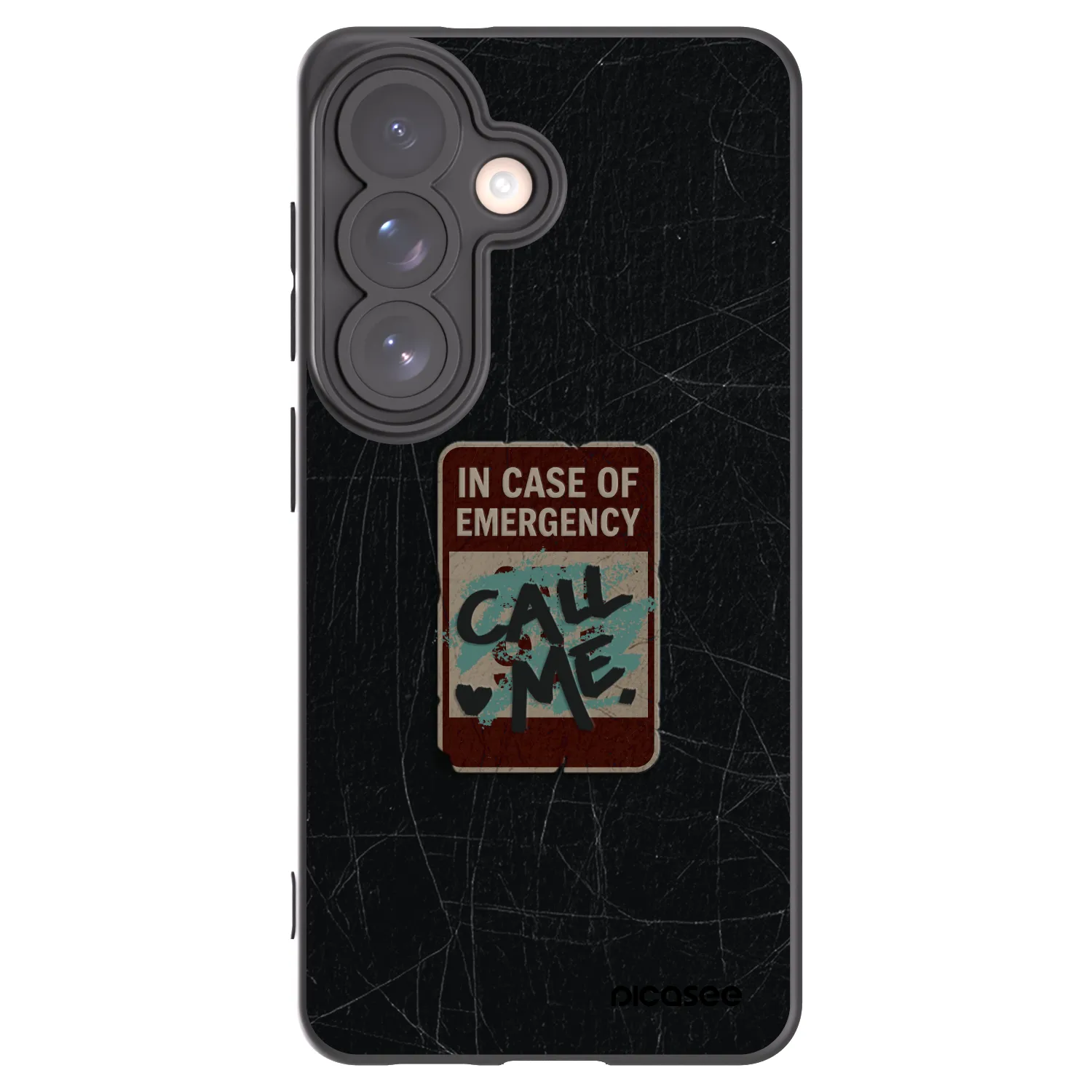 Picasee silikonový černý obal pro Samsung Galaxy S26 - EMERGENCY