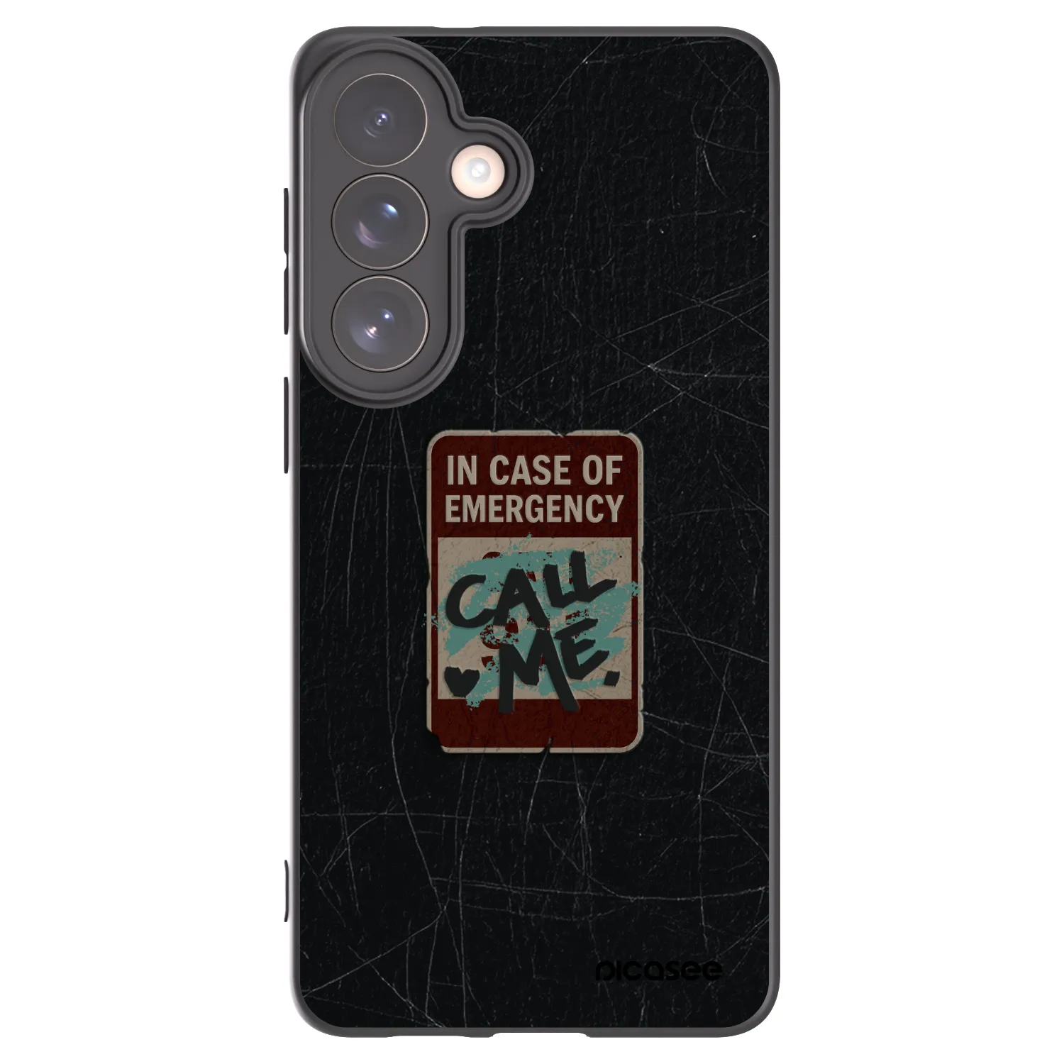 Picasee silikonový černý obal pro Samsung Galaxy S26+ - EMERGENCY