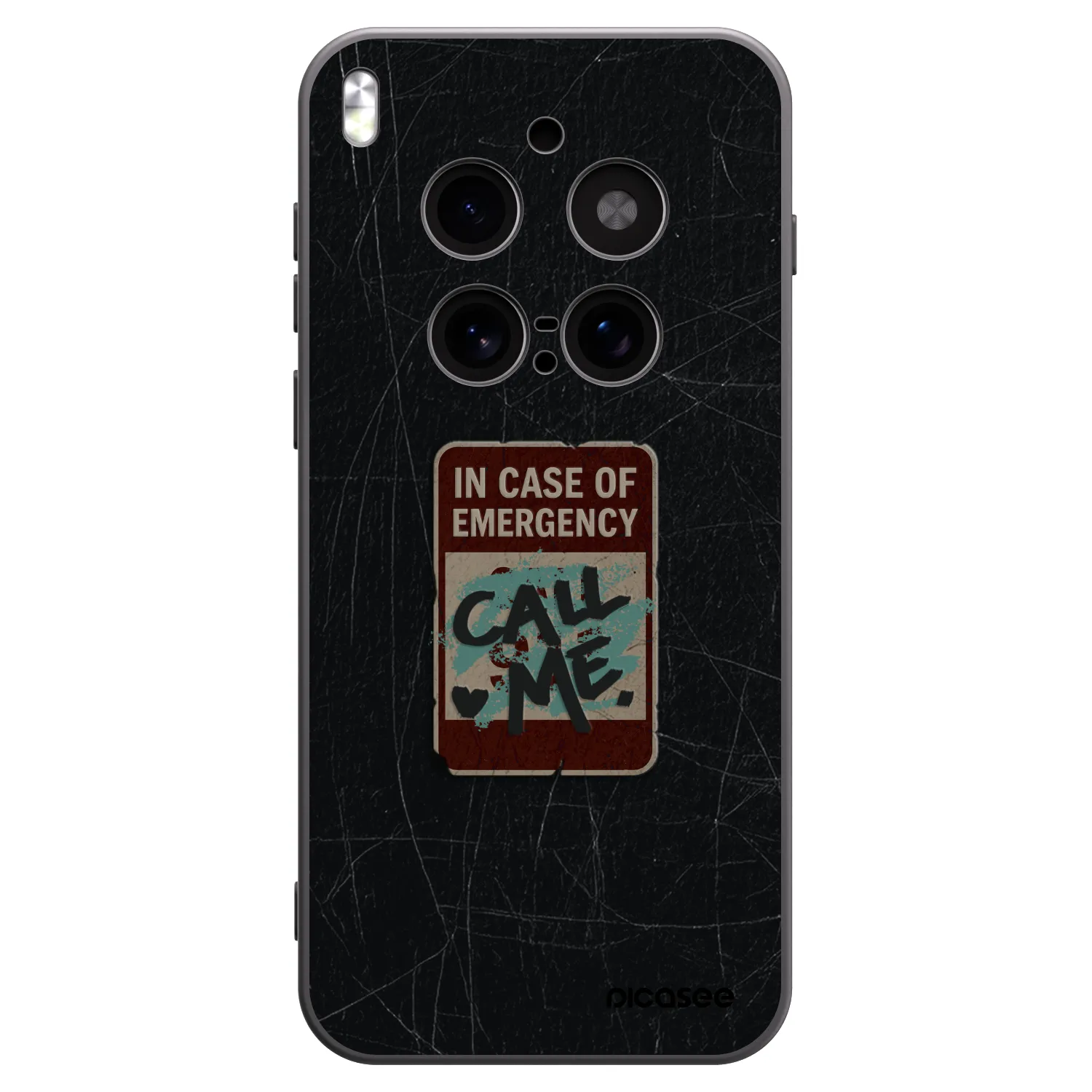 Picasee silikonový černý obal pro Vivo X300 Pro - EMERGENCY